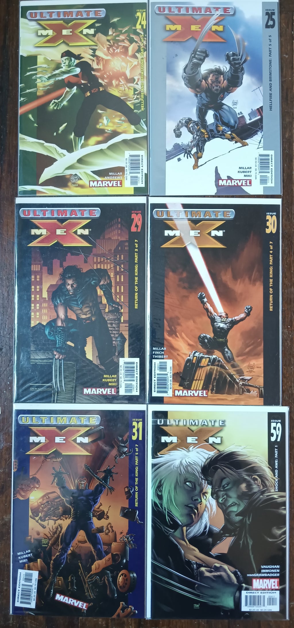 Ultimate X-Men Comic Book Lot of 6 in Great Condition