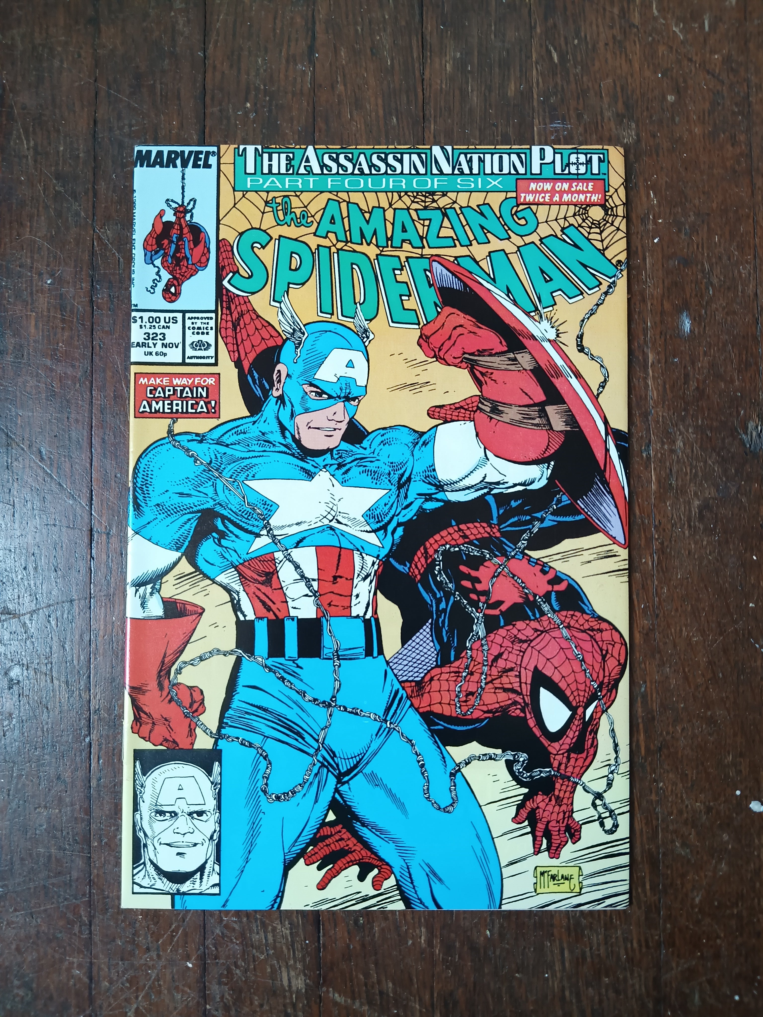 The Amazing Spider-man 323 Direct Edition Marvel Comic Book in Very Good Condition