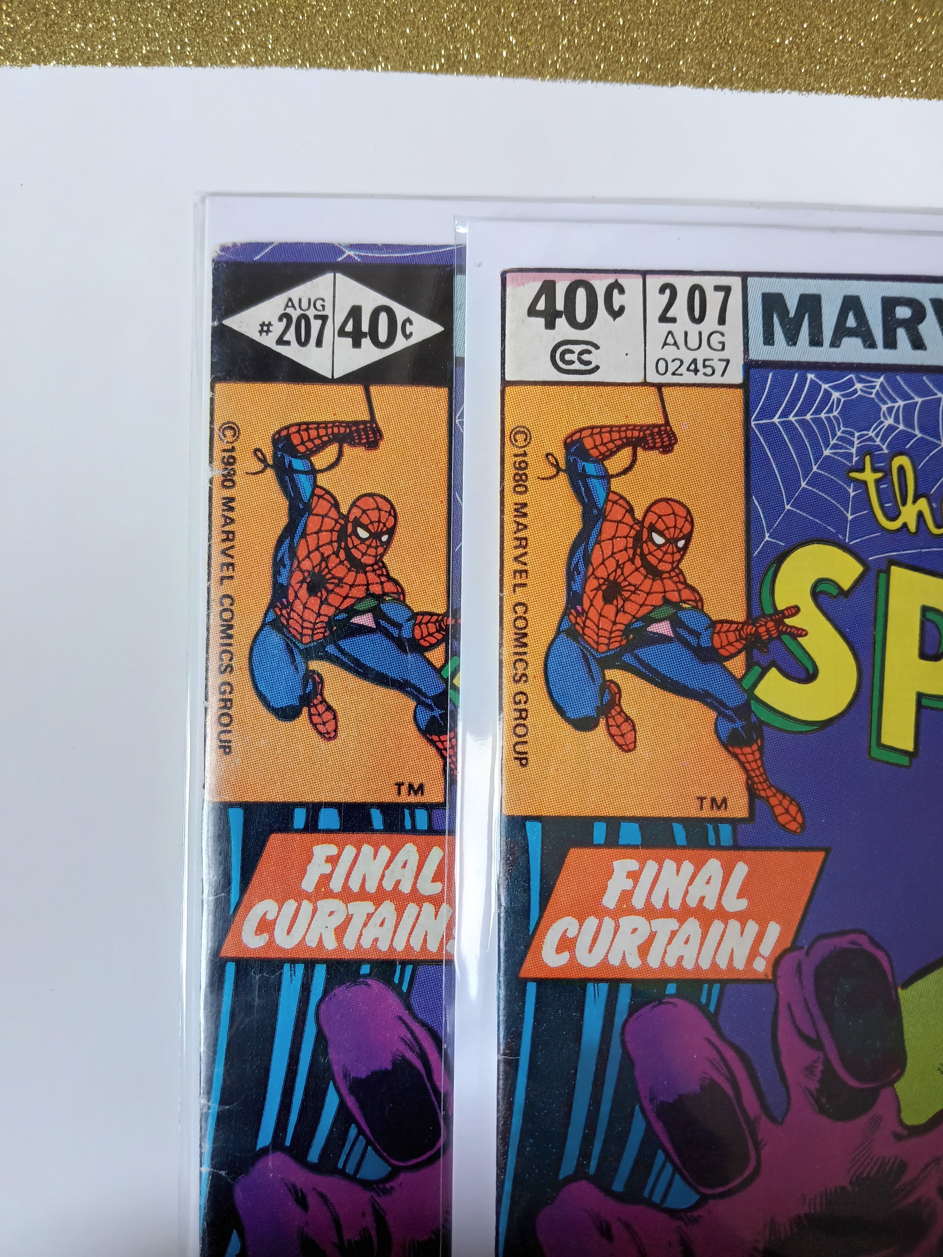 The Amazing Spider-man #207 Direct Edition and Newsstand Varient Marvel Comic Books.         (2 comics in total)