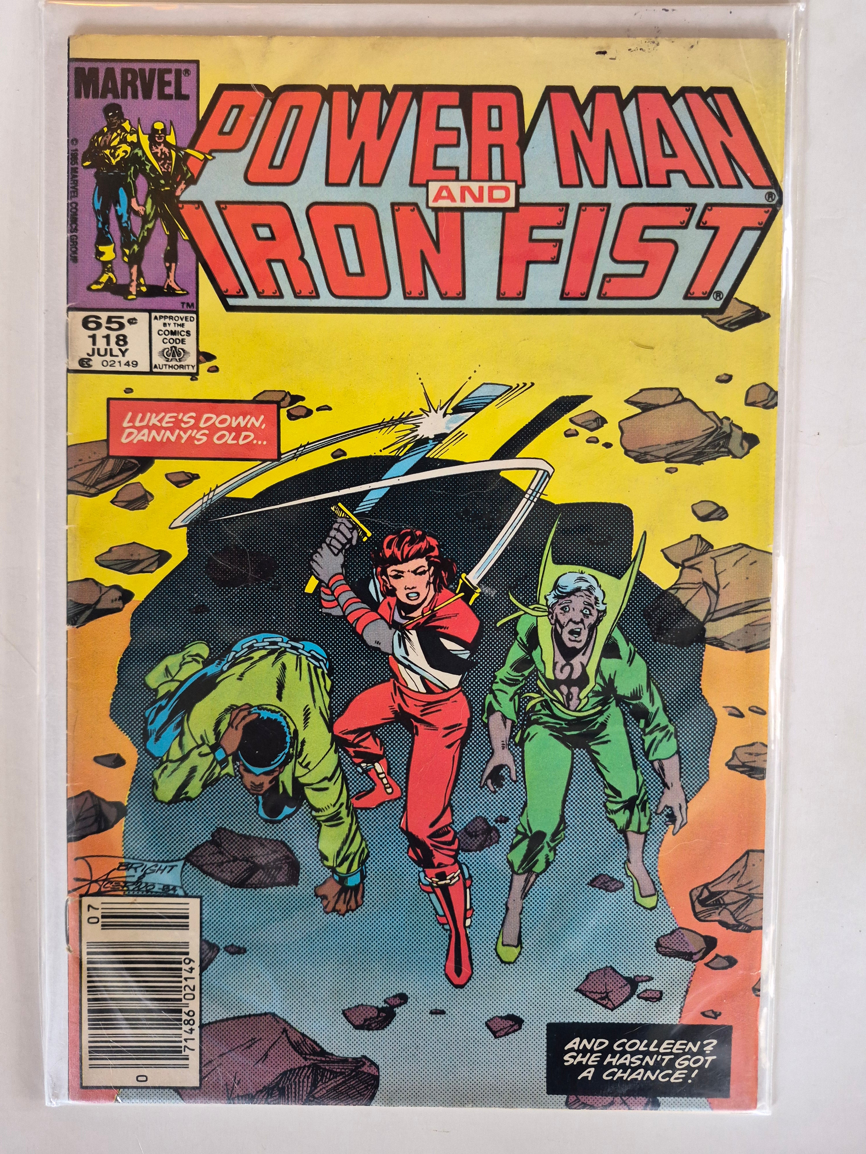 Power Man and Iron Fist #118 Newsstand Variant 1985 Marvel Comic Book