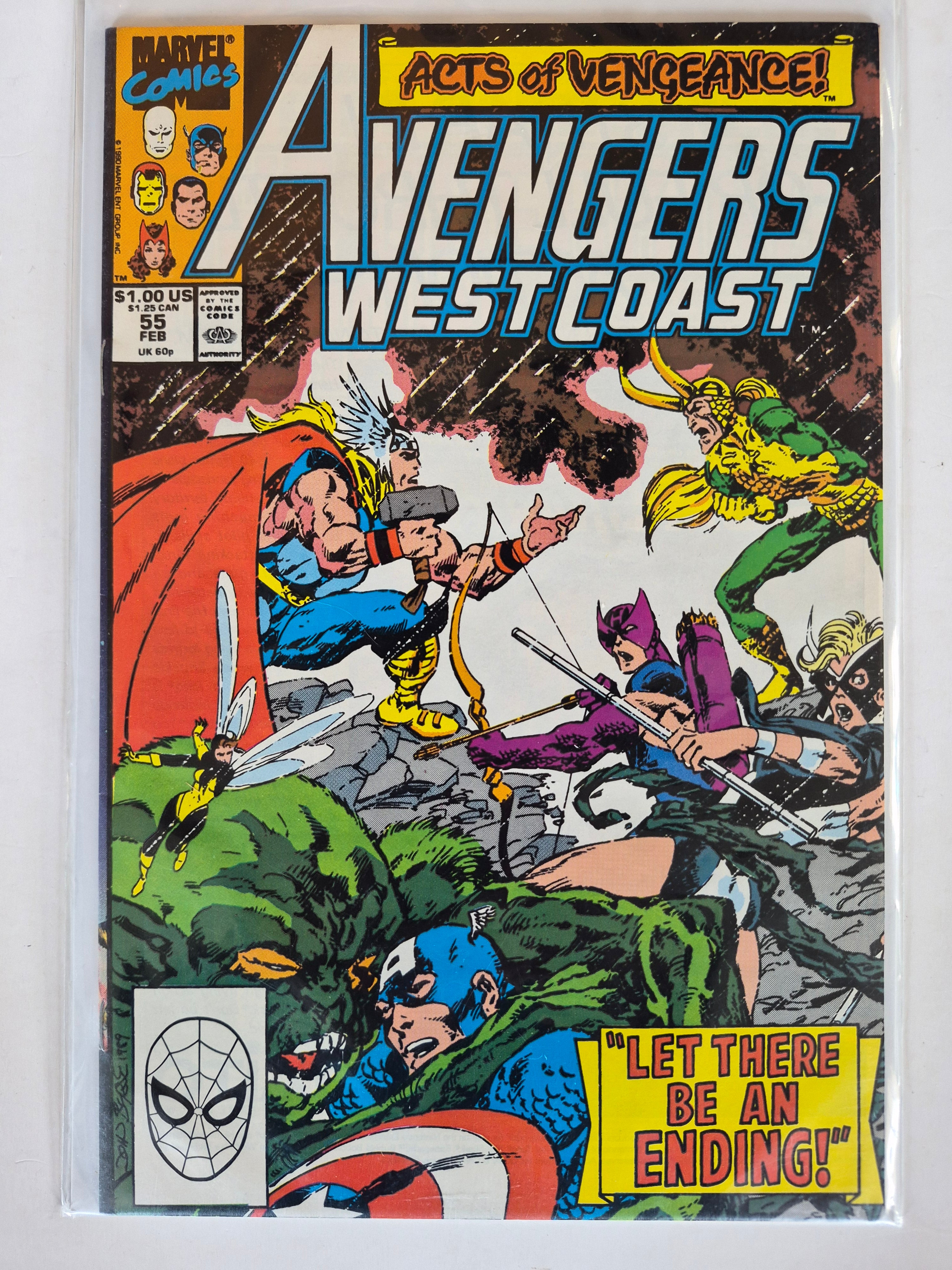 Avengers West Coast #55 Direct Edition 1990 Marvel Comic Book