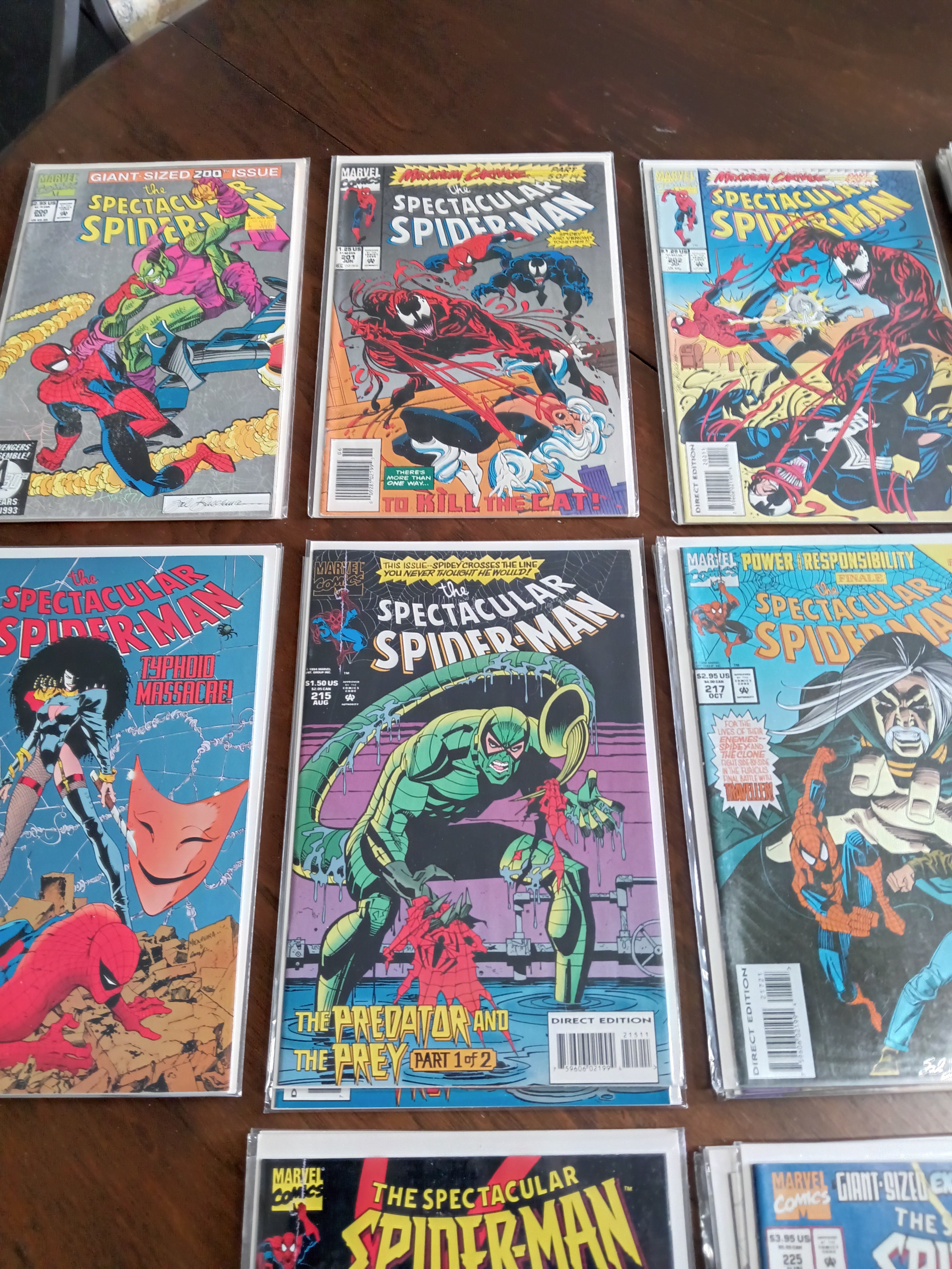 The Spectacular Spider-Man #200-235 Marvel Comic Books in Great Condition Bagged and Boarded