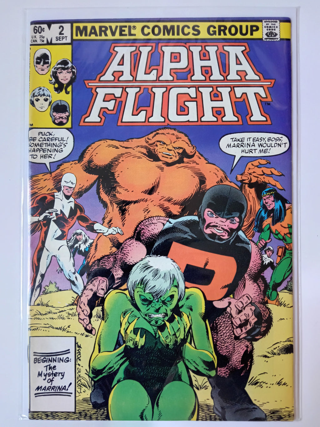 Alpha Flight #1-5 Marvel Comic Books in Great Condition Bagged and Boarded