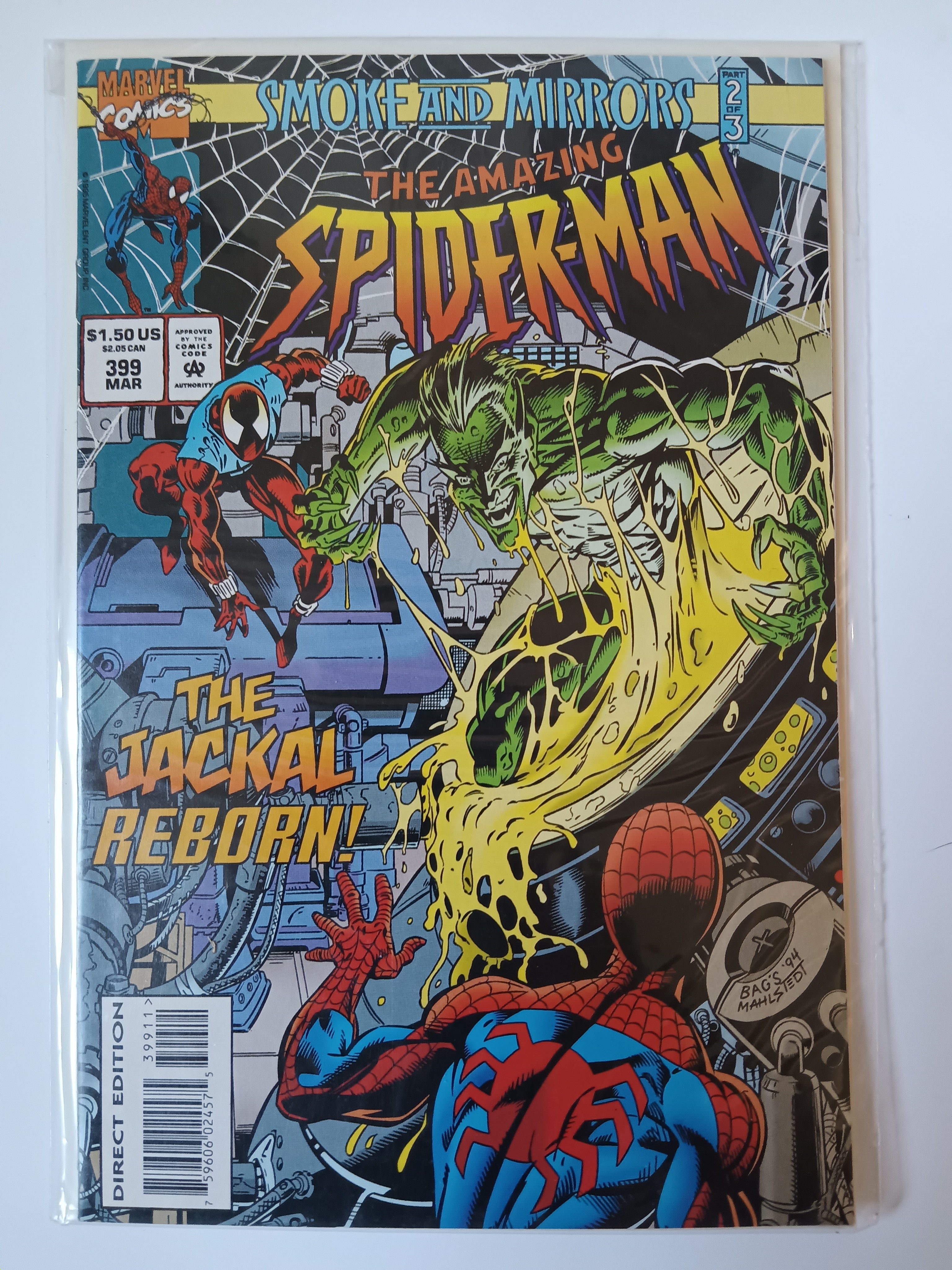 The Amazing Spider-man #395-399 Direct Edition Marvel Comic Books in Great Condition