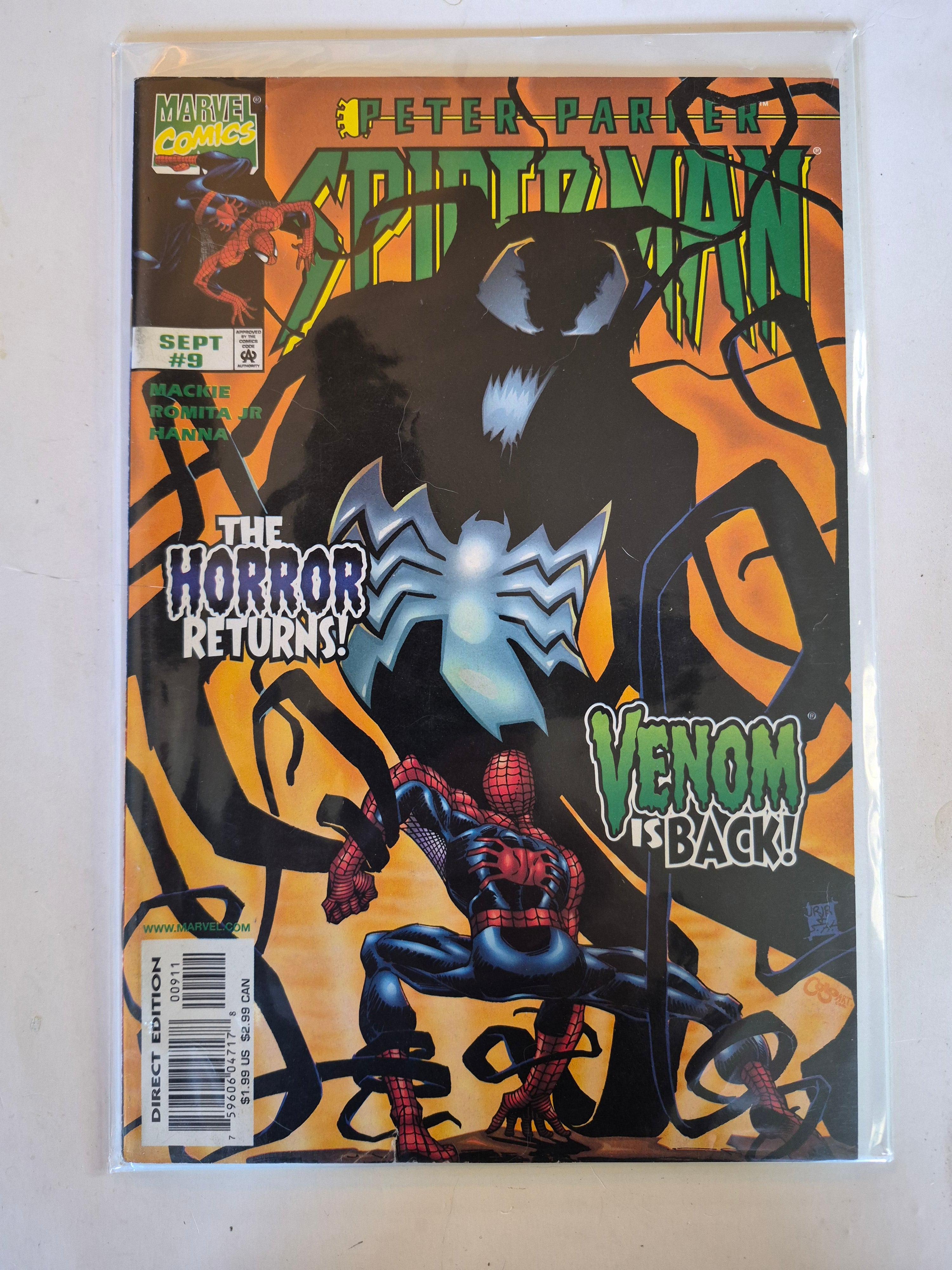 Peter Parker Spider-Man #9 Venom is Back! Direct Edition Marvel Comic Book