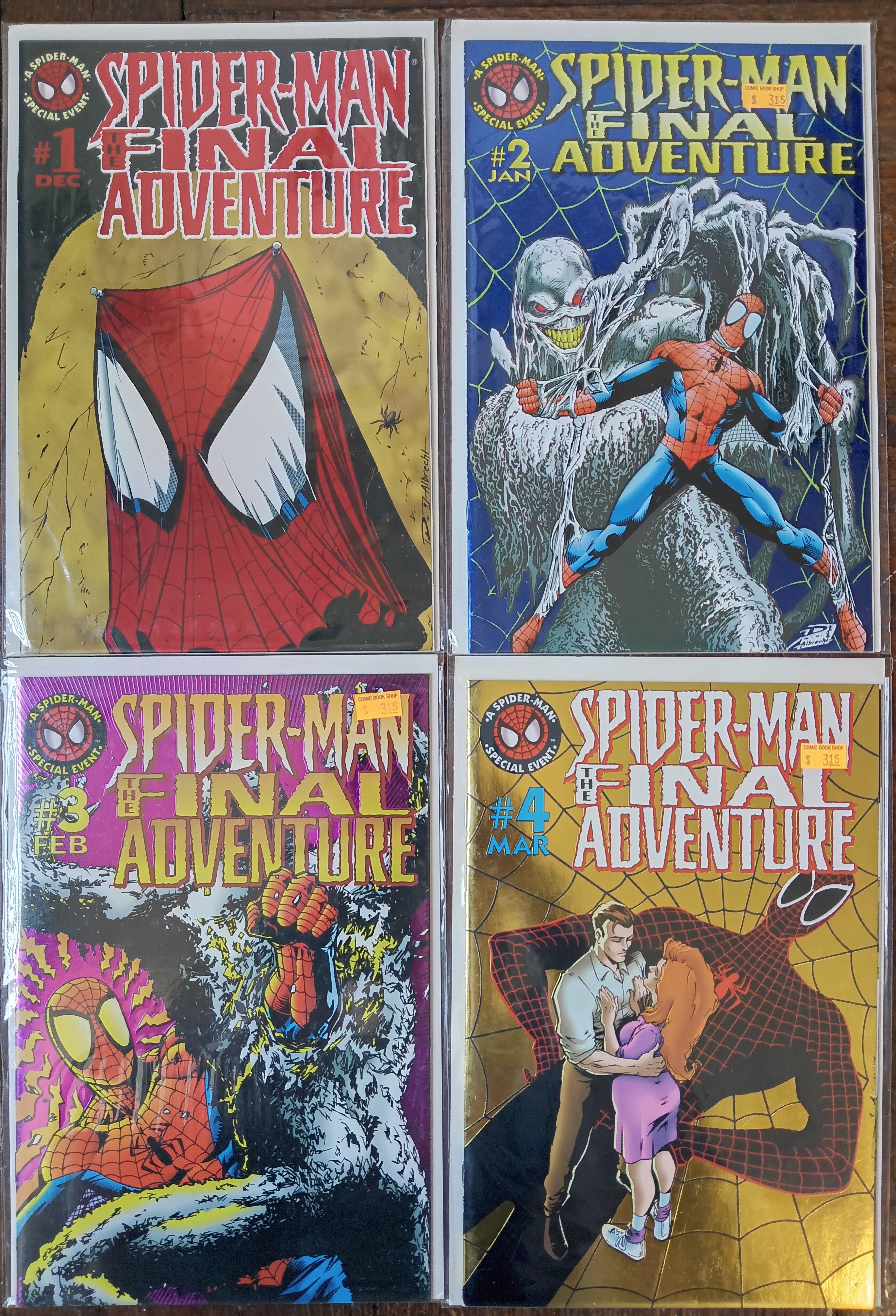 Spider-Man The Final Adventure #1-4 Marvel Comic Books