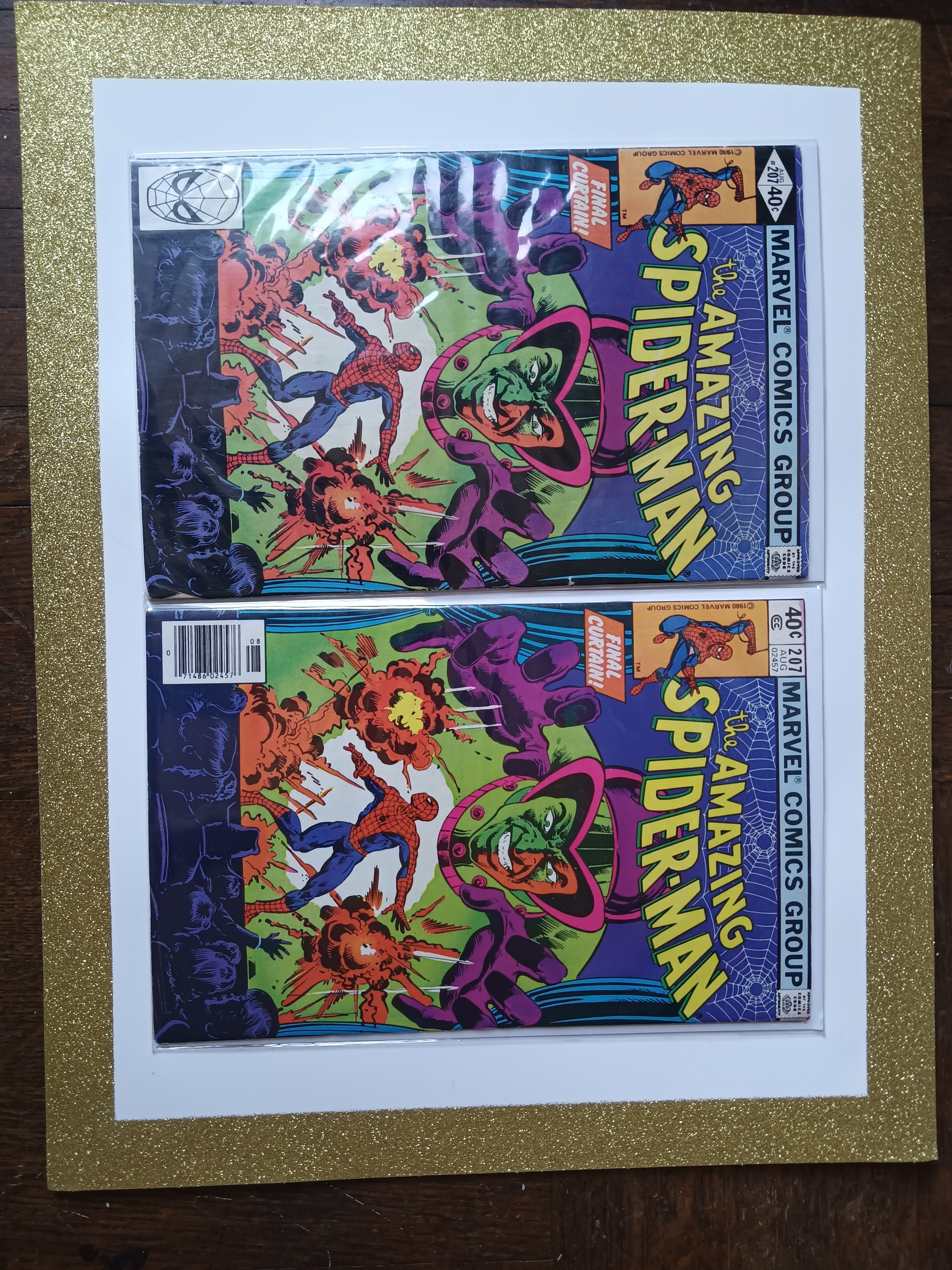The Amazing Spider-man #207 Direct Edition and Newsstand Varient Marvel Comic Books.         (2 comics in total)