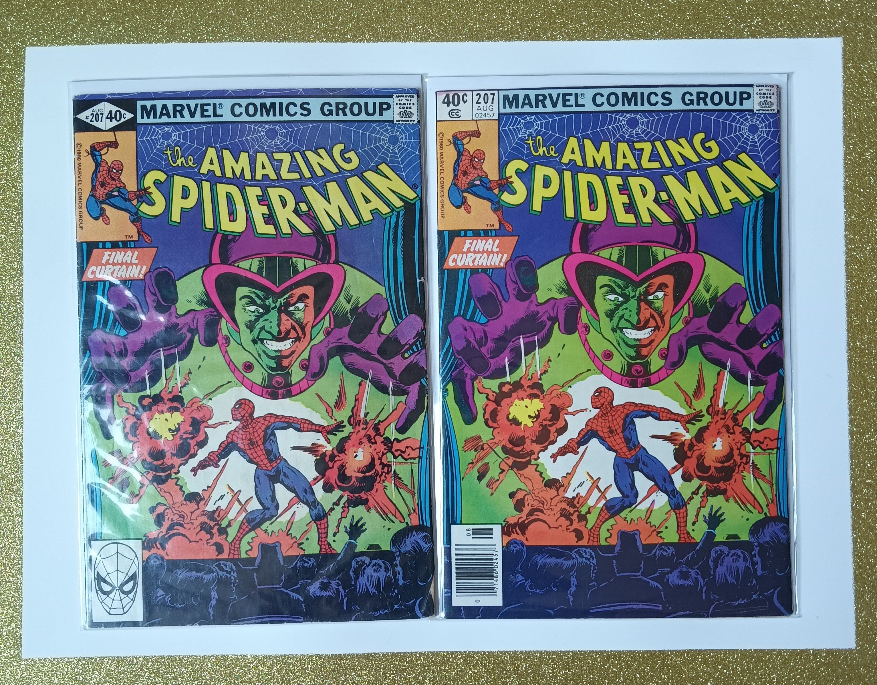 The Amazing Spider-man #207 Direct Edition and Newsstand Varient Marvel Comic Books.         (2 comics in total)