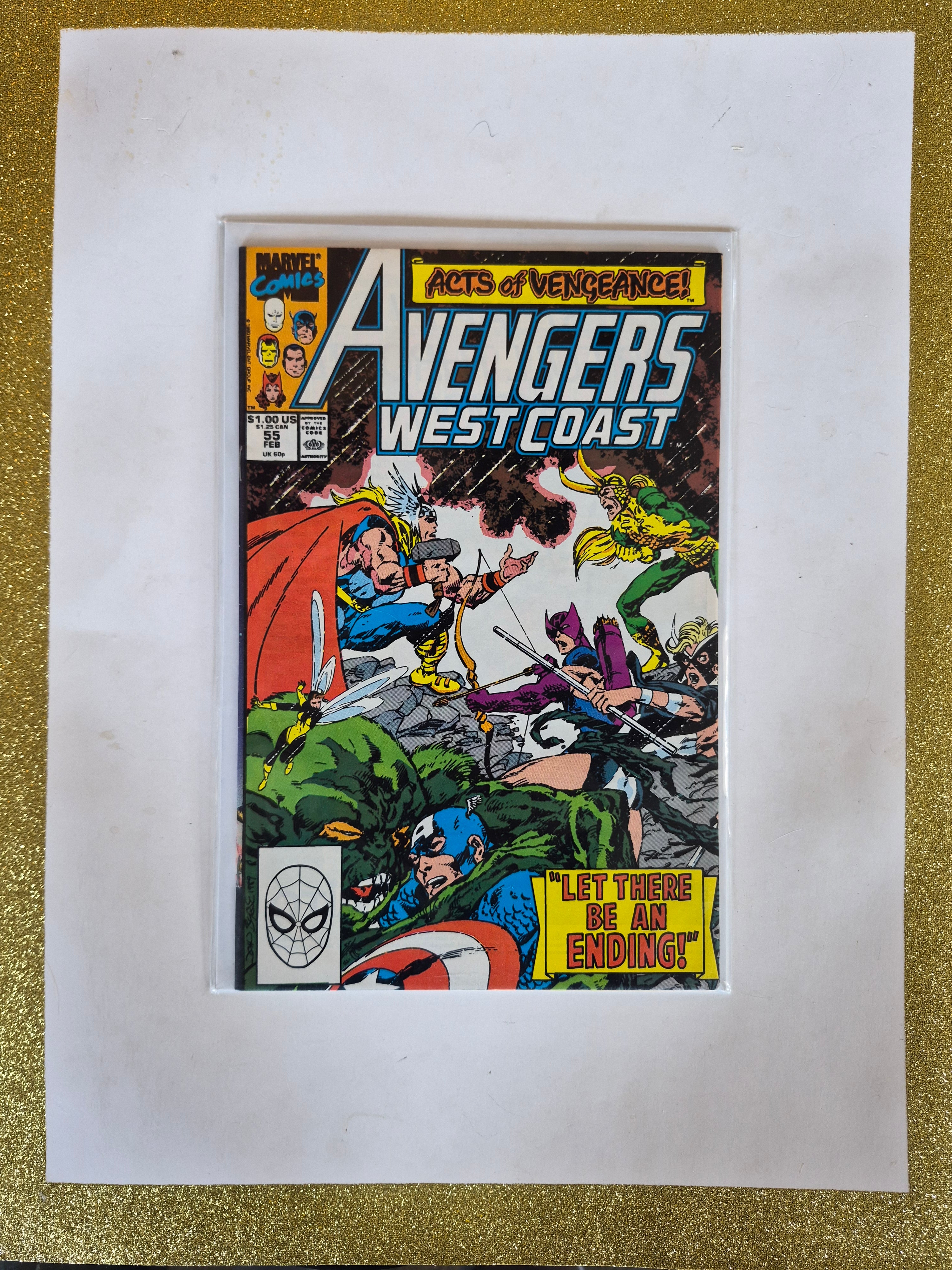 Avengers West Coast #55 Direct Edition 1990 Marvel Comic Book