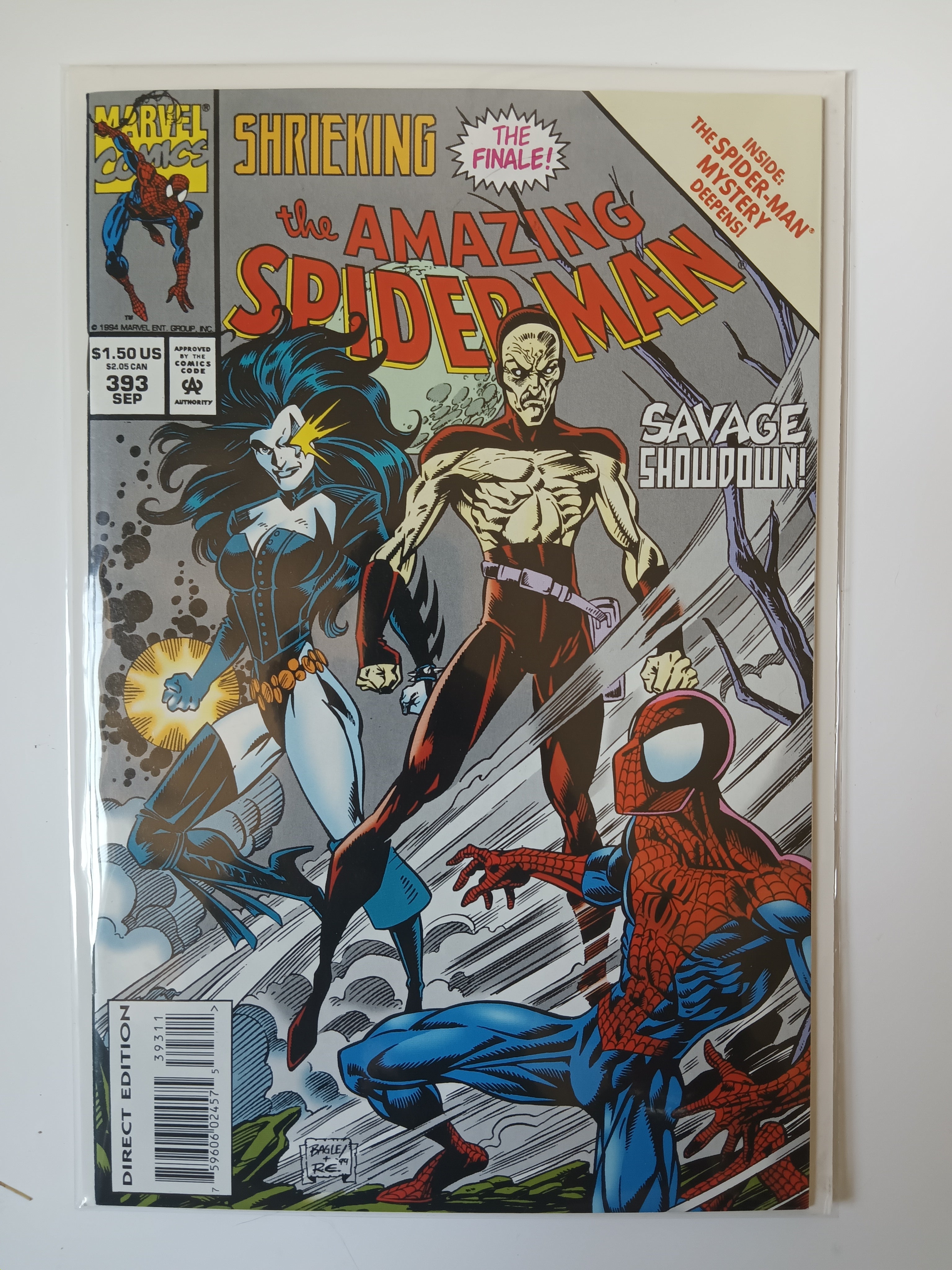 The Amazing Spider-man #390,391,392,393 Shrieking 1-4 Direct Edition Marvel Comic Books
