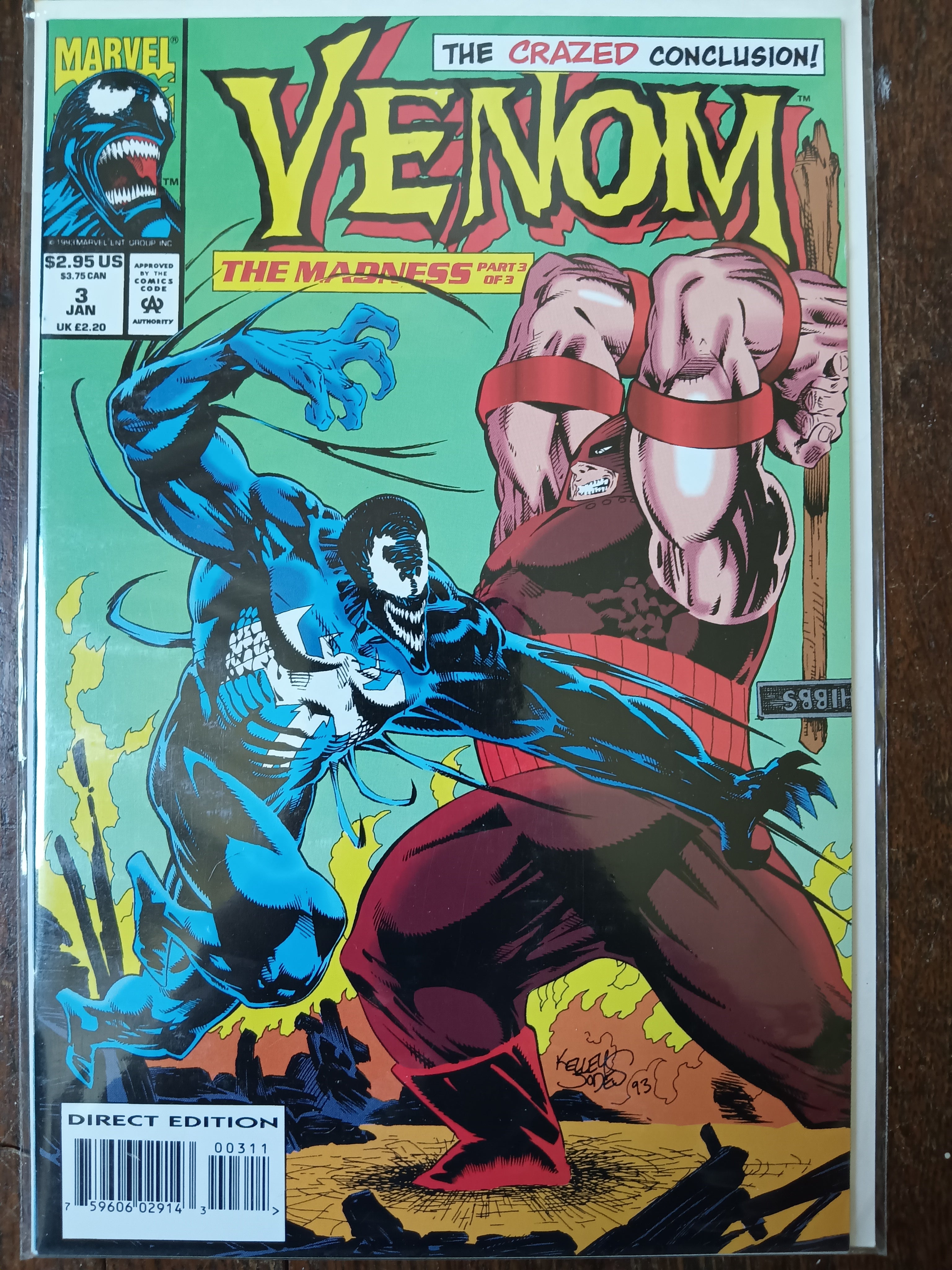 Venom: The Madness #1-3 Direct Edition Marvel Comic Books