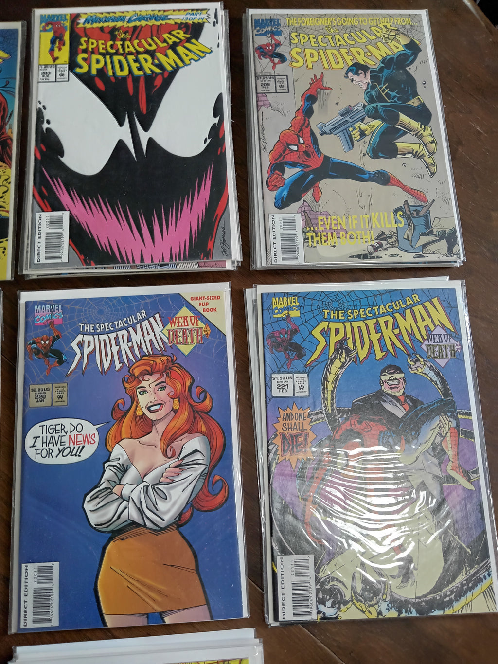The Spectacular Spider-Man #200-235 Marvel Comic Books in Great Condition Bagged and Boarded