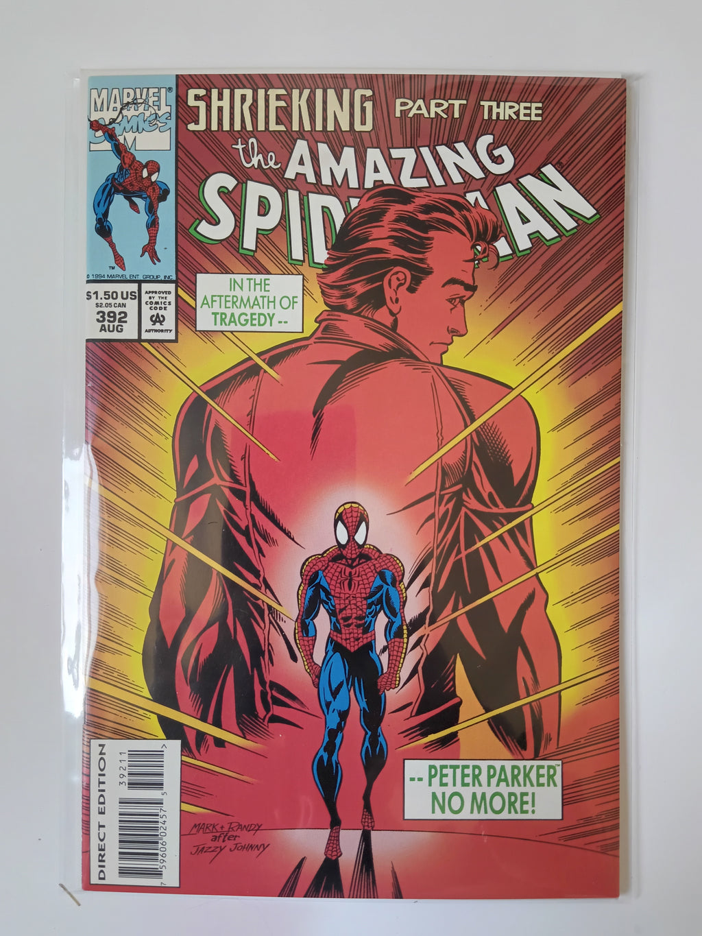 The Amazing Spider-man #390,391,392,393 Shrieking 1-4 Direct Edition Marvel Comic Books