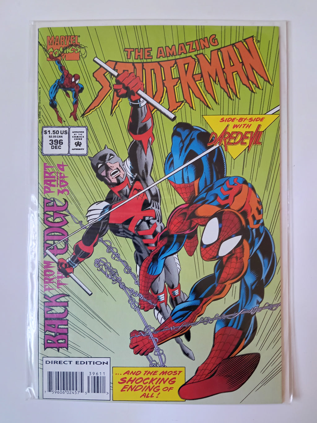The Amazing Spider-man #395-399 Direct Edition Marvel Comic Books in Great Condition
