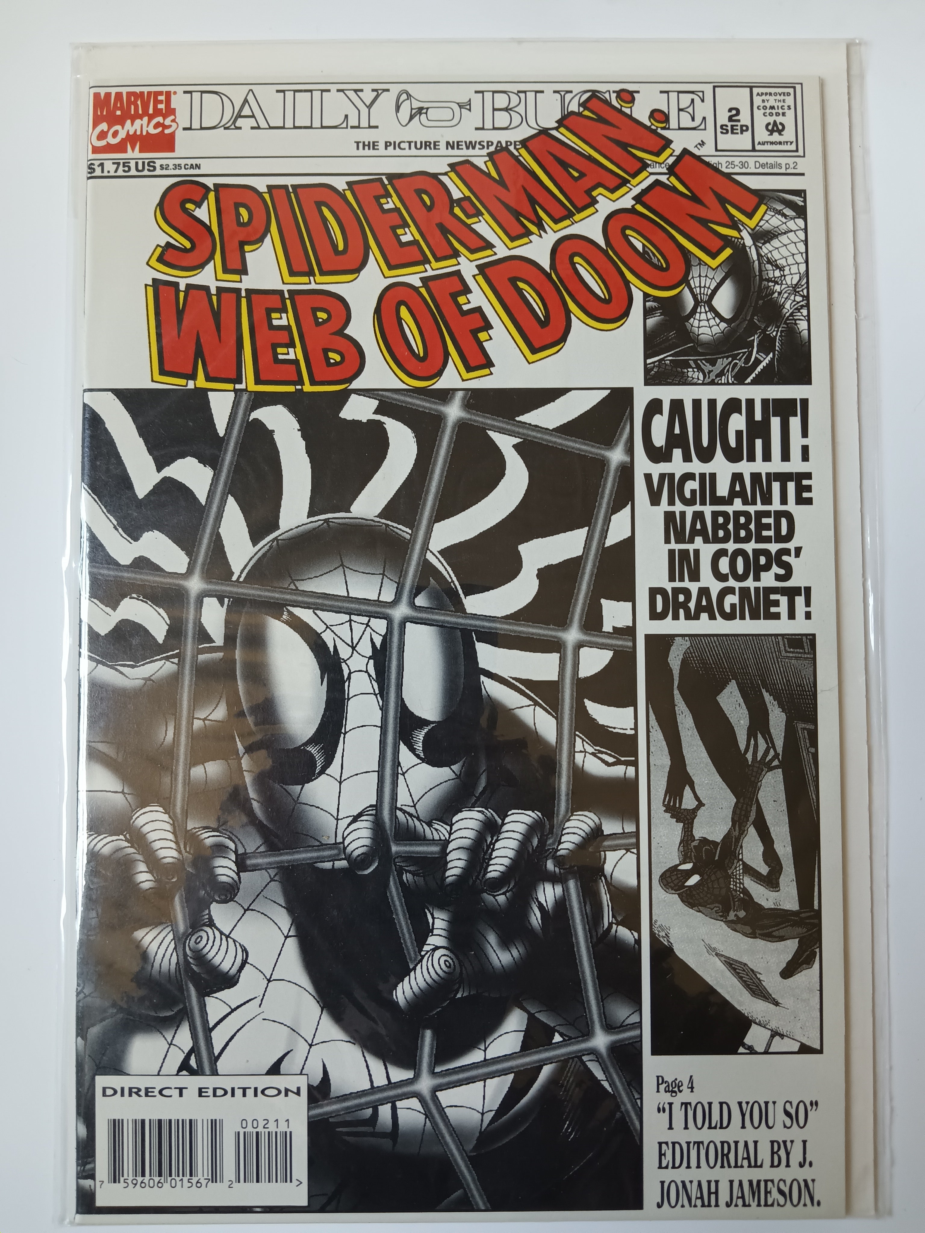 Spider-Man: Web of Doom #1-3 Direct Edition Marvel Comic Books