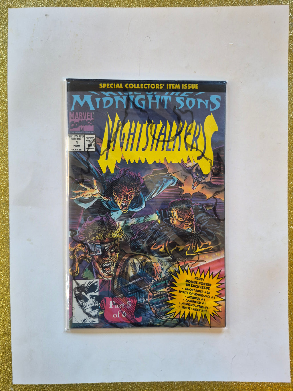 Nightstalkers #1 Rise of the midnight sons Special Collectors item issue in Polybag Marvel Comic Book