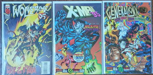 3 Comics: Wolverine 95', X-Men 95', Generation X 95' Marvel Comic Books All in Great Condition
