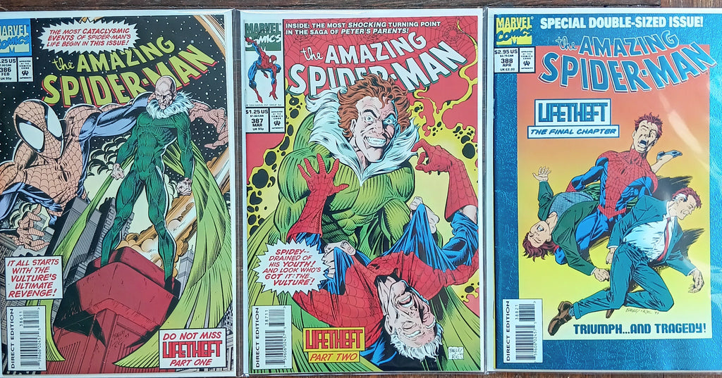 The Amazing Spider-man #386,387,388 Direct Edition Marvel Comic Books
