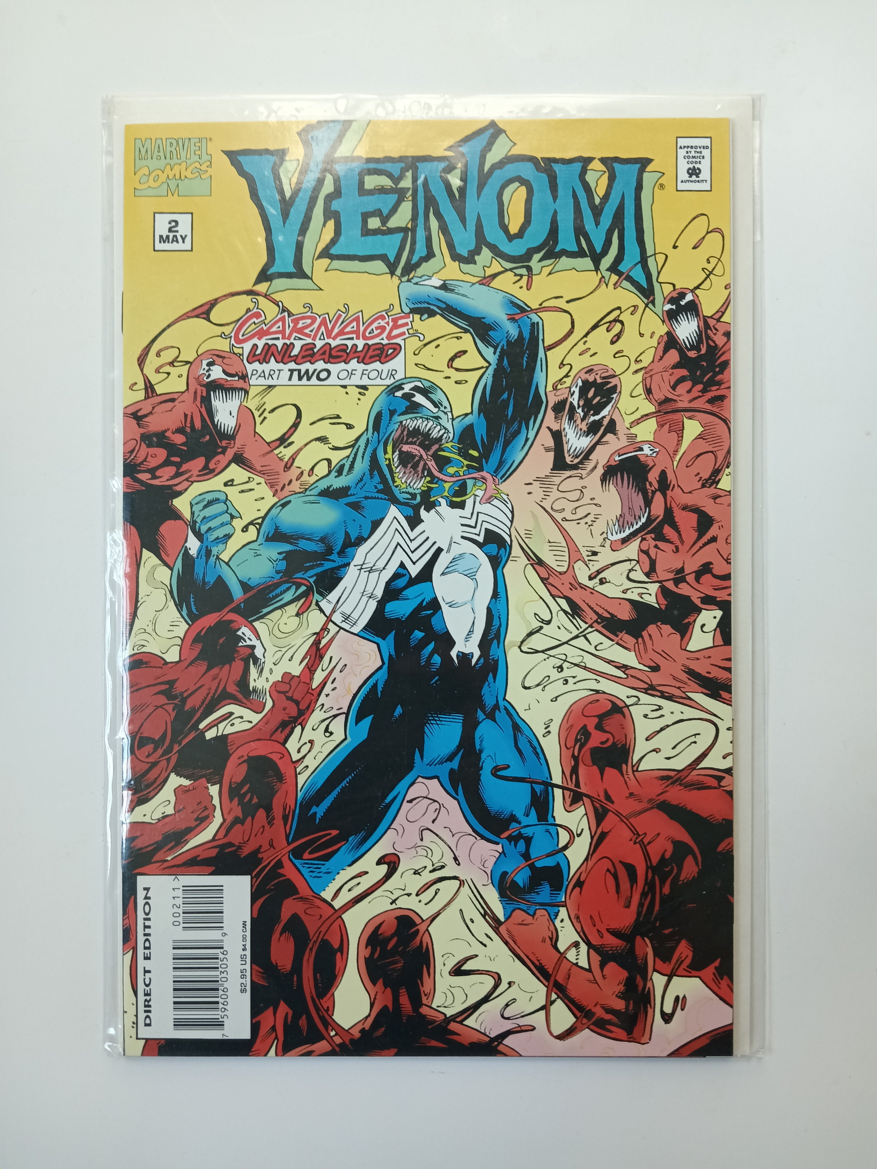 Venom Carnage Unleashed Part 2 of 4 Direct Edition Marvel Comic Book