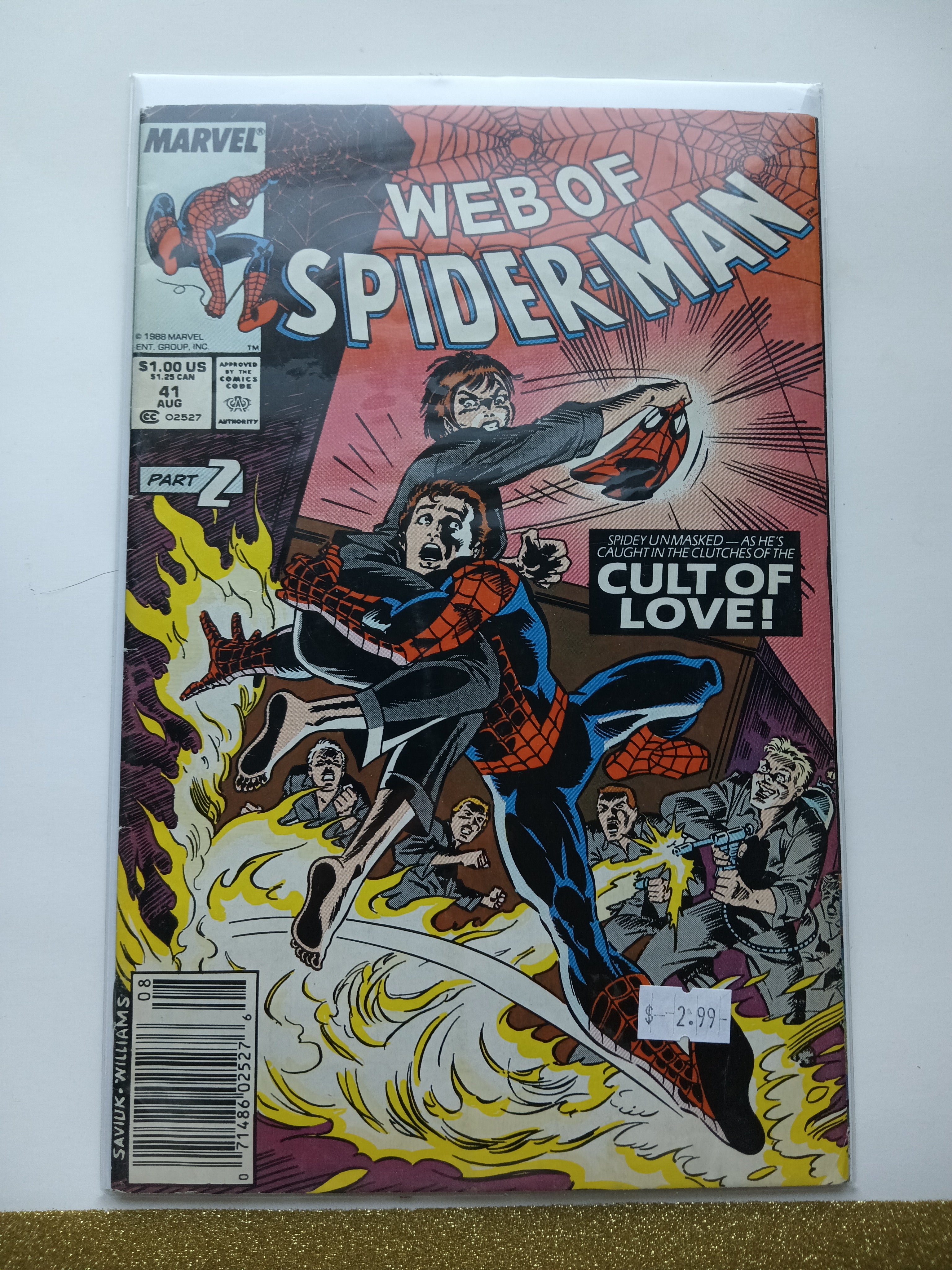 Web of Spider-Man #41 Newsstand Variant Marvel Comic Book