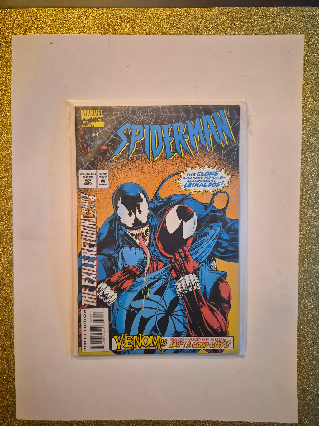 Spider-Man #52 Direct Edition Marvel Comic Book in Great Condition Bagged and Boarded