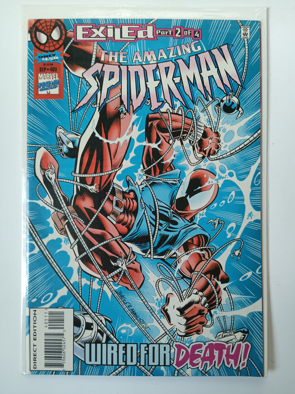 The Amazing Spider-man #401-405 Direct Edition Marvel Comic Books in Great Condition
