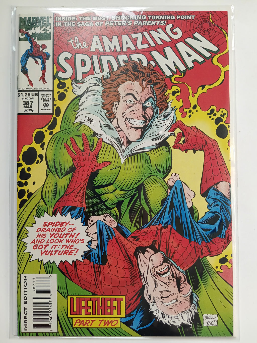 The Amazing Spider-man #386,387,388 Direct Edition Marvel Comic Books
