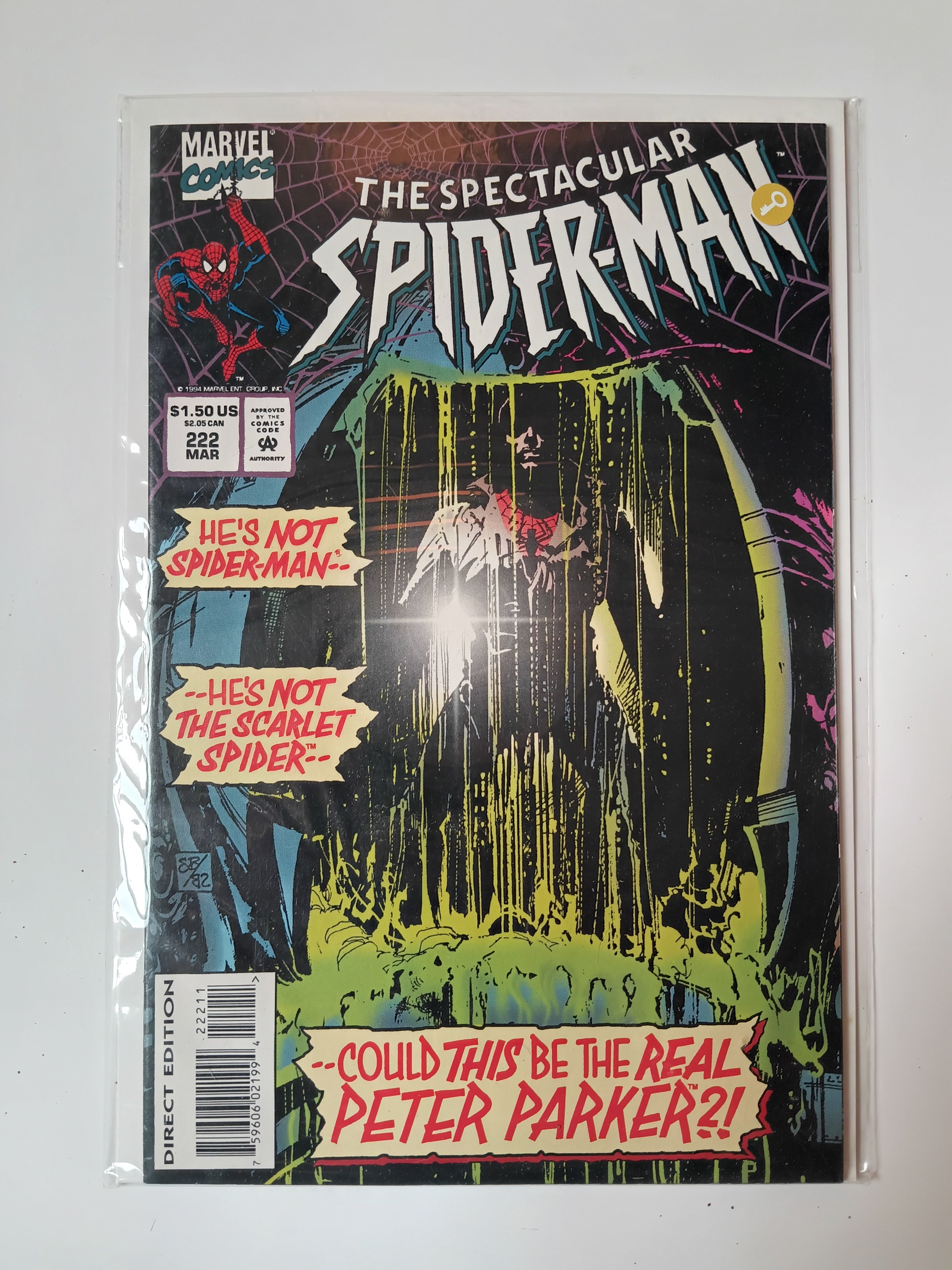 The Spectacular Spider-Man #222 Key Issue 1st Appearance of the 3rd Peter Parker Clone (Spidercide) Direct Edition