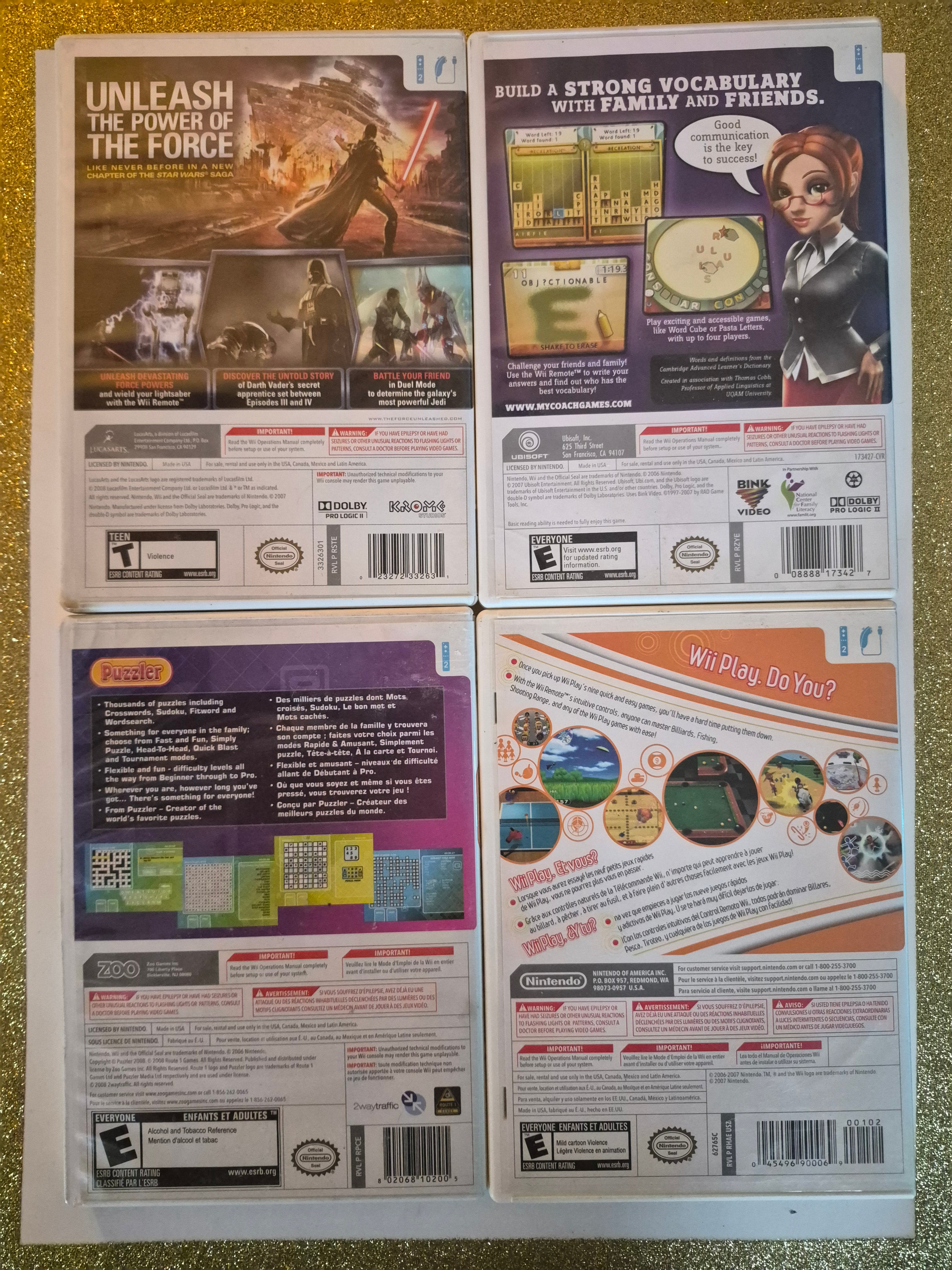 4 Nintendo Wii Games