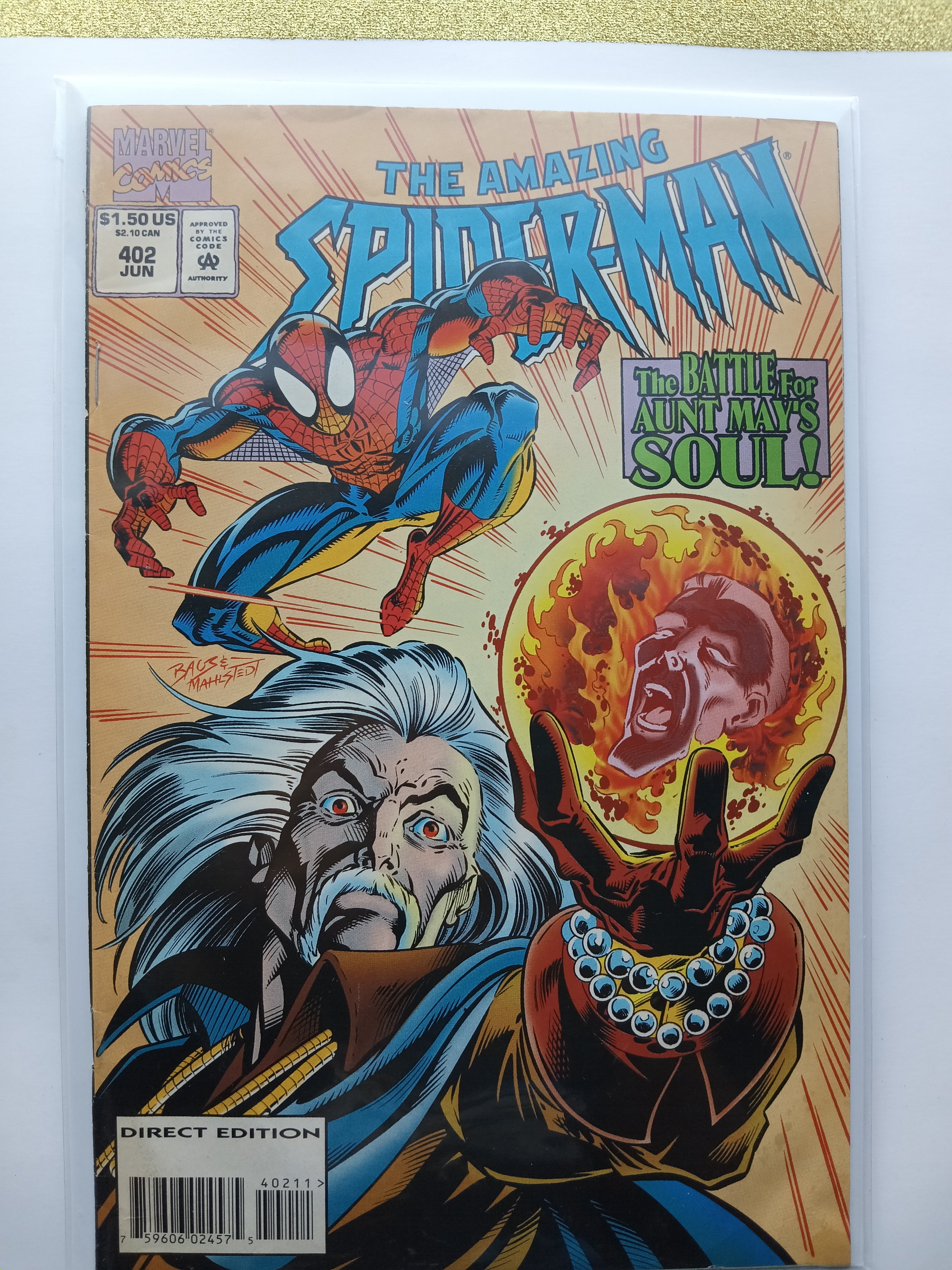 The Amazing Spider-man #402 Direct Edition Marvel Comic Book: The Battle for Aunt May's Soul!