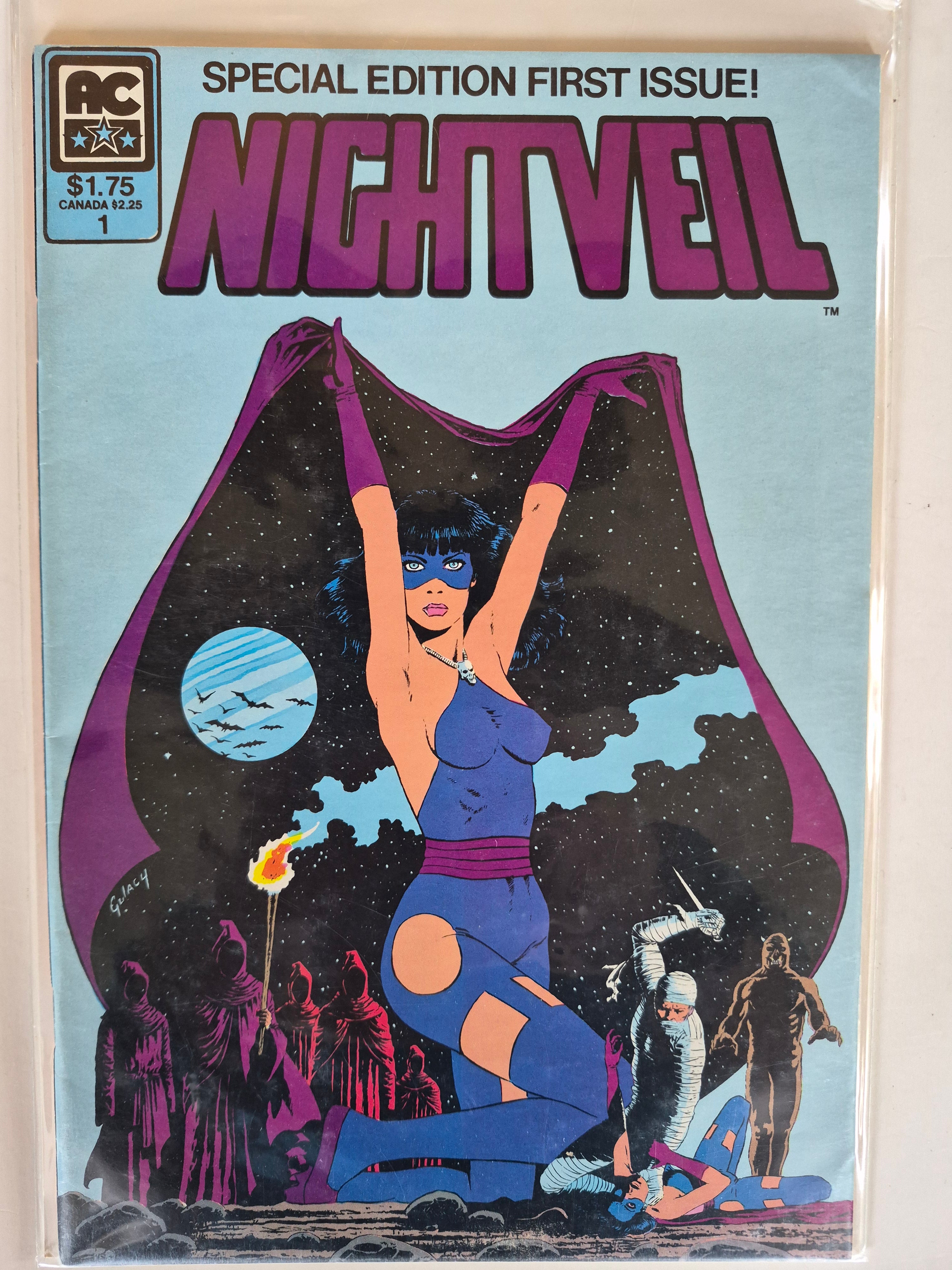 Nightveil #1 Special Edition First Issue AC comics 1984