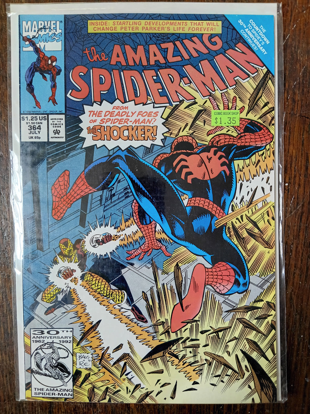 The Amazing Spider-man #364-372 Direct Edition Marvel Comic Books