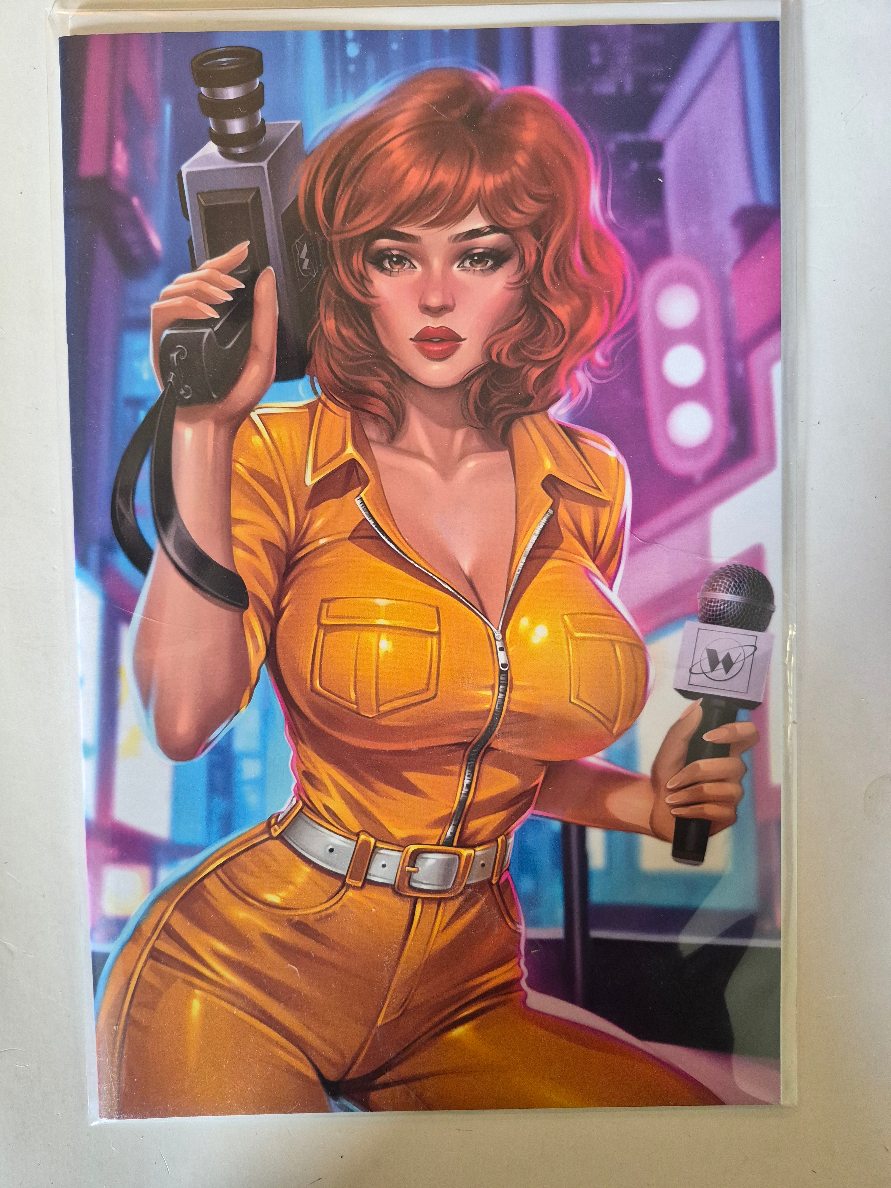 Waifu Chronicles Issue #1 Breaking News Cosplay Cover A April O'Neil