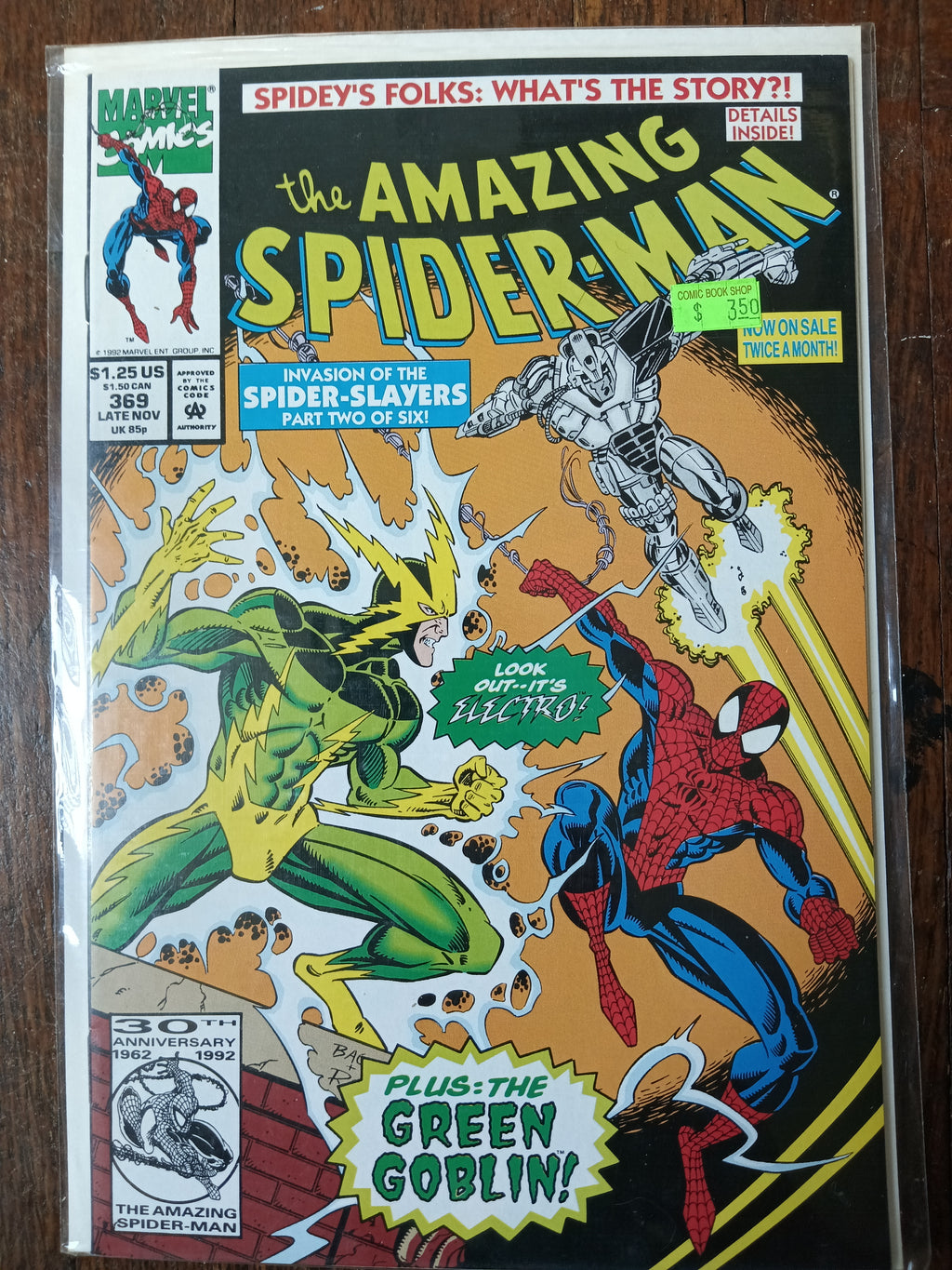 The Amazing Spider-man #364-372 Direct Edition Marvel Comic Books
