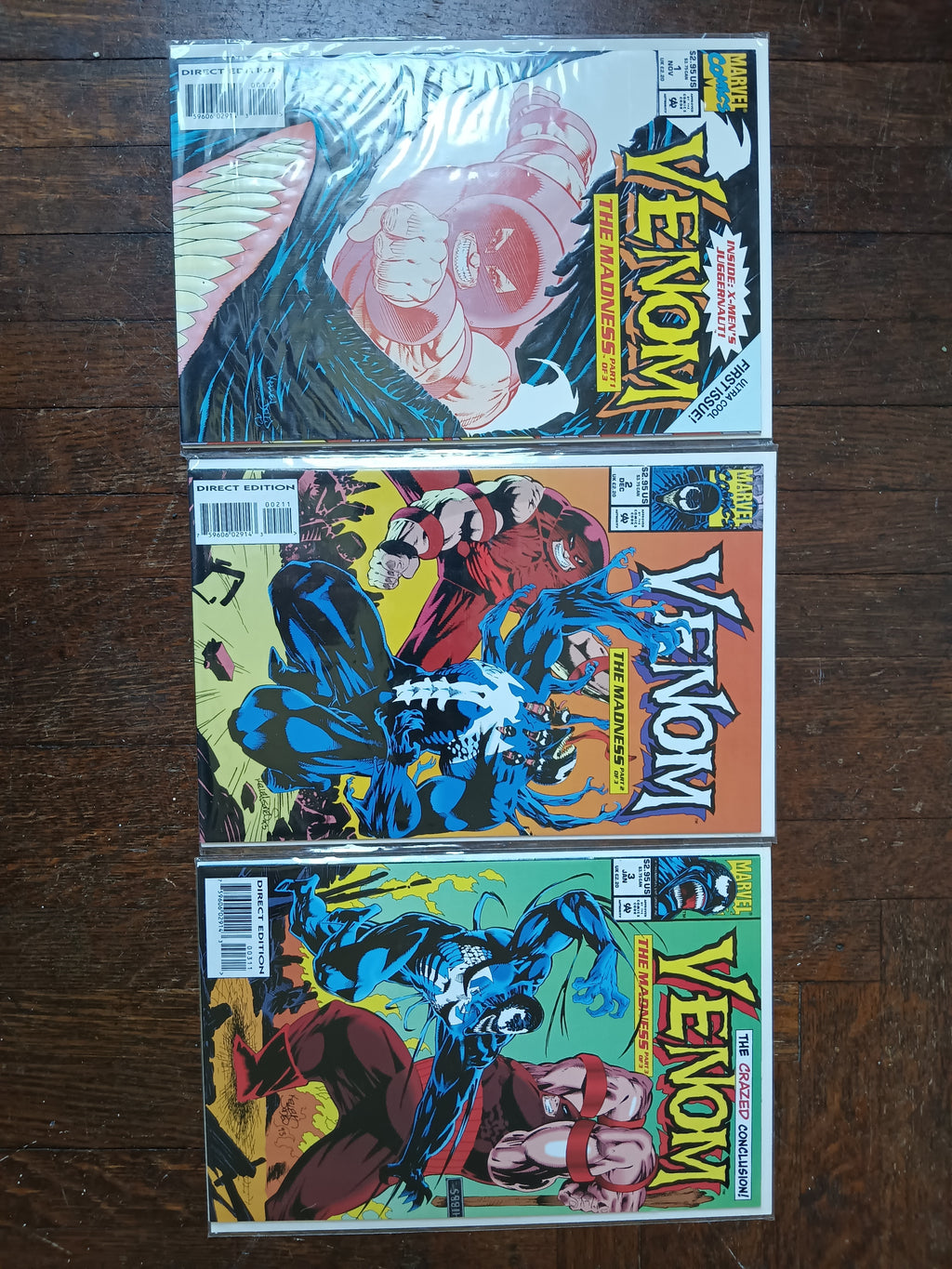 Venom: The Madness #1-3 Direct Edition Marvel Comic Books