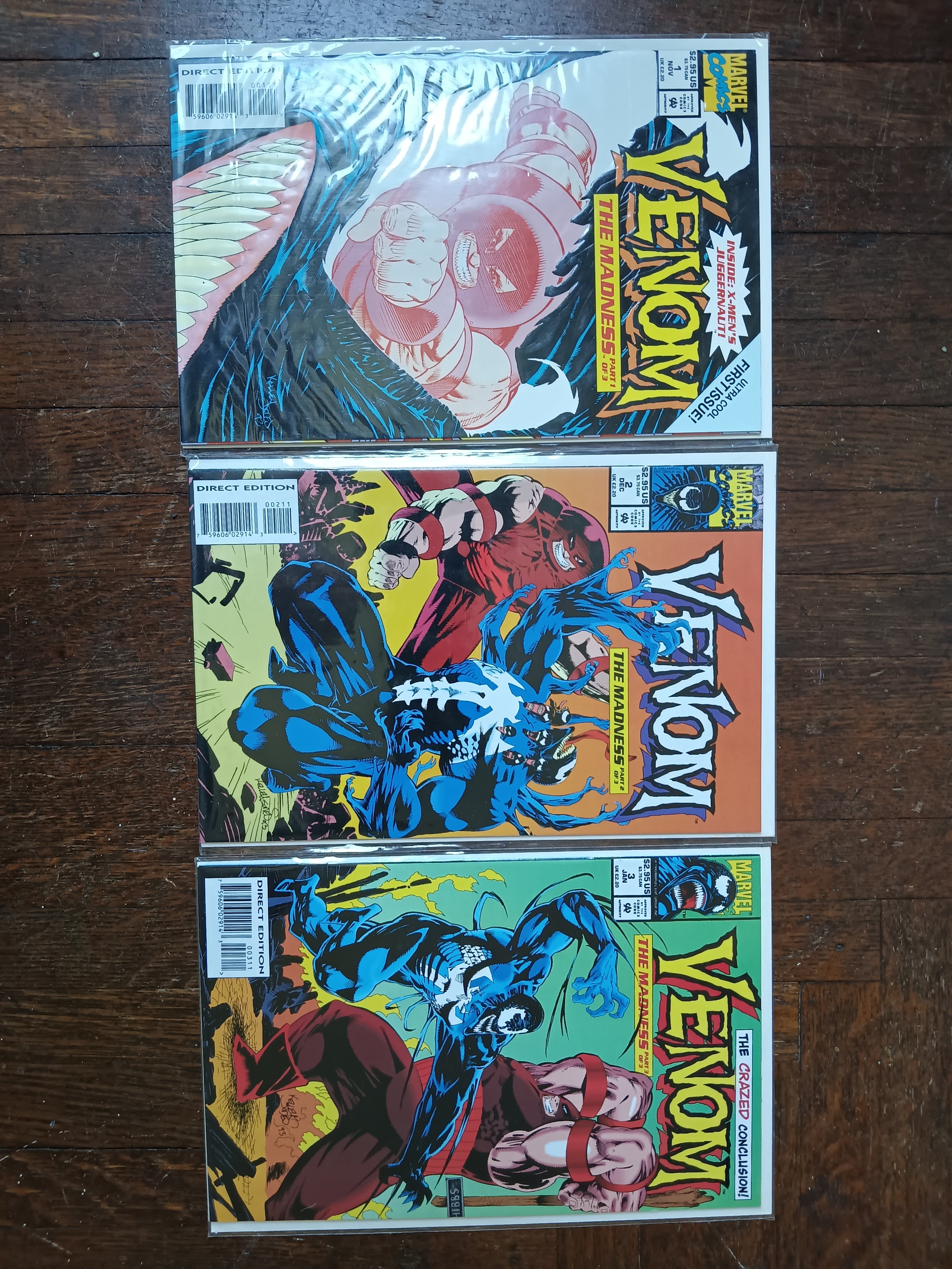 Venom: The Madness #1-3 Direct Edition Marvel Comic Books