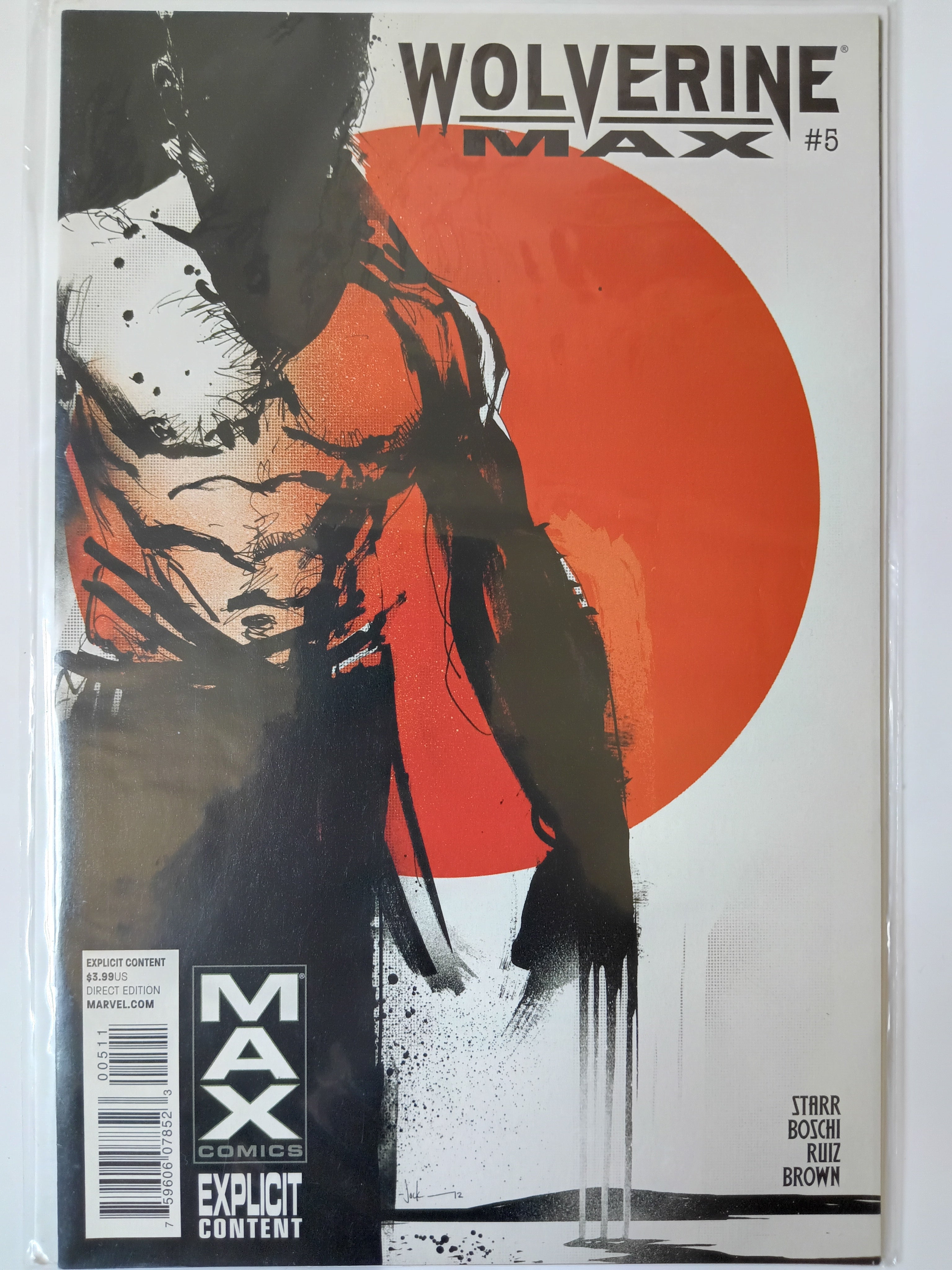 Wolverine Max #5 Marvel Comic Book Explicit content