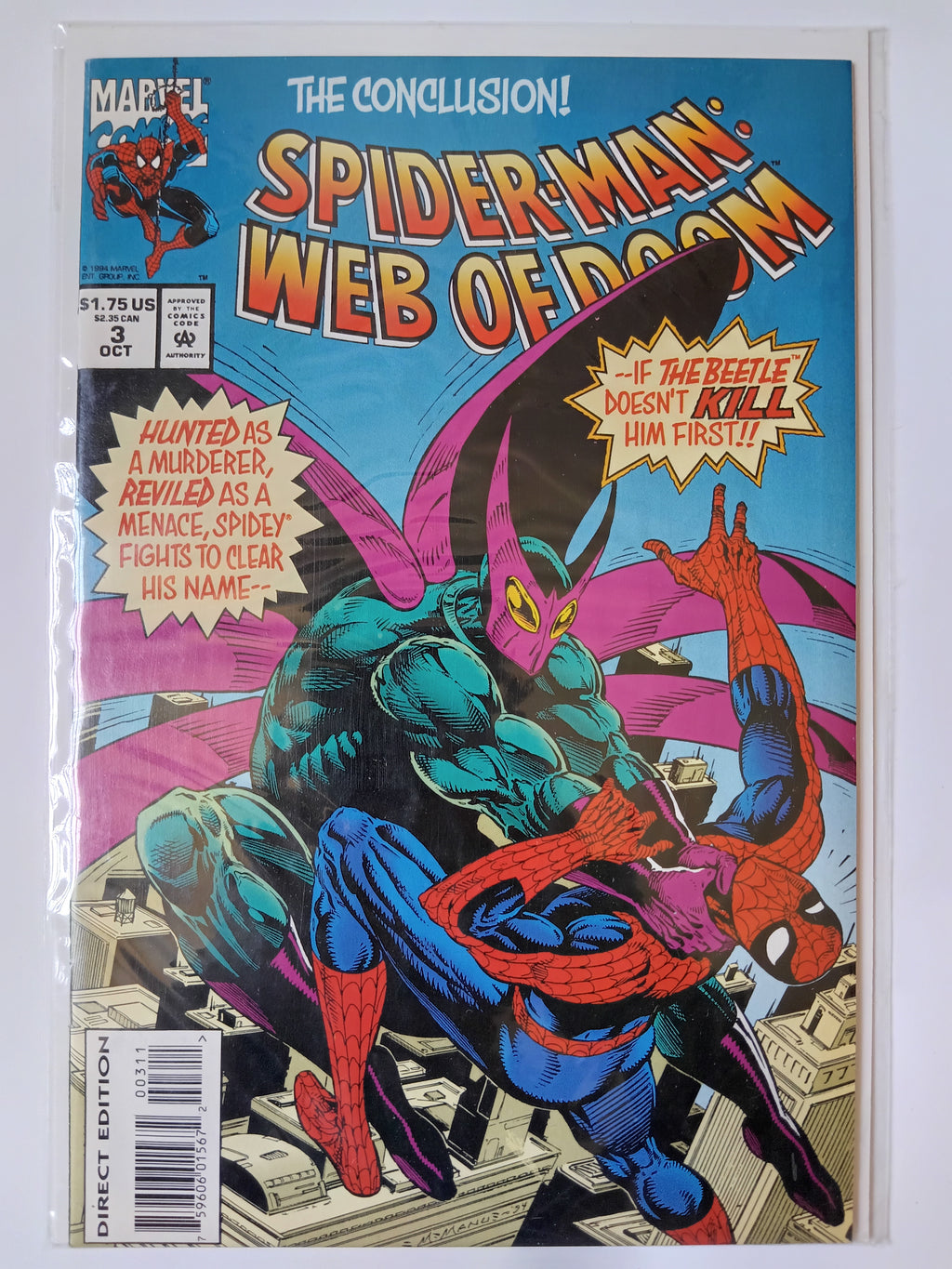 Spider-Man: Web of Doom #1-3 Direct Edition Marvel Comic Books