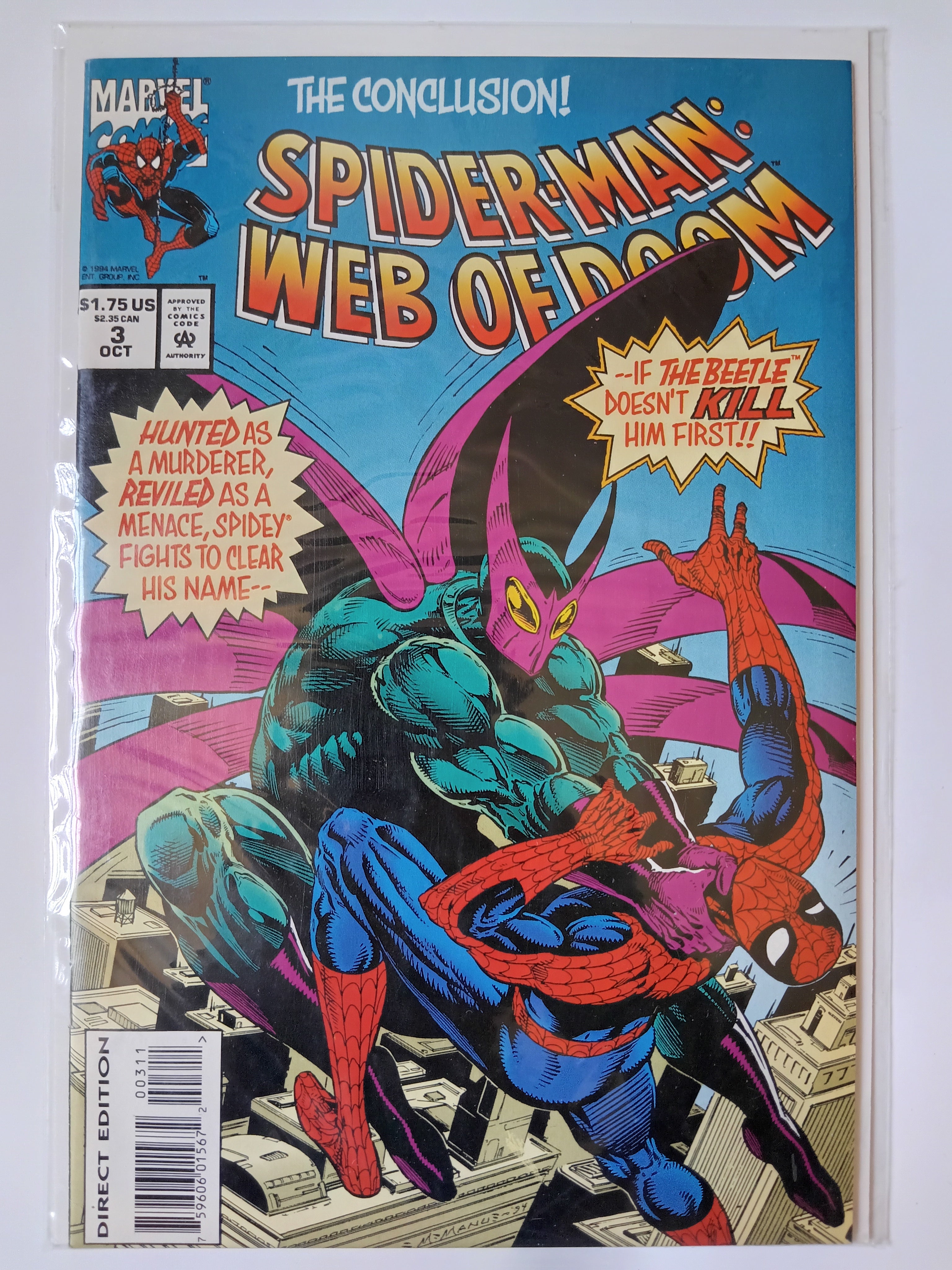 Spider-Man: Web of Doom #1-3 Direct Edition Marvel Comic Books