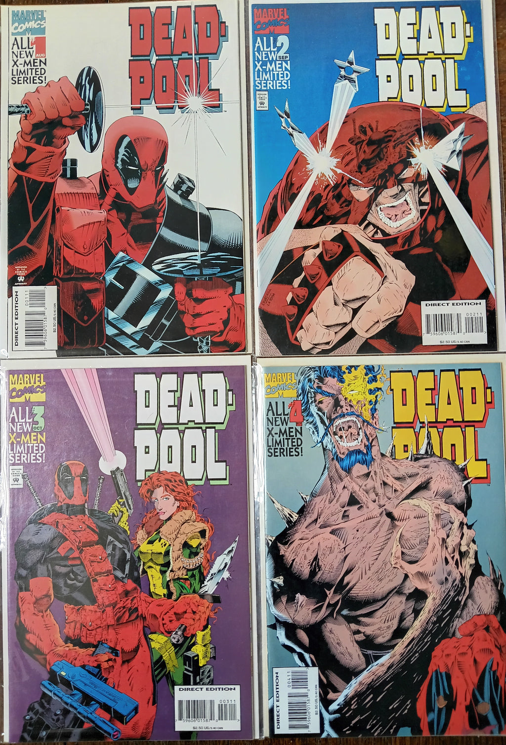 Deadpool #1-4 Complete Mini Series Marvel Comic Books
