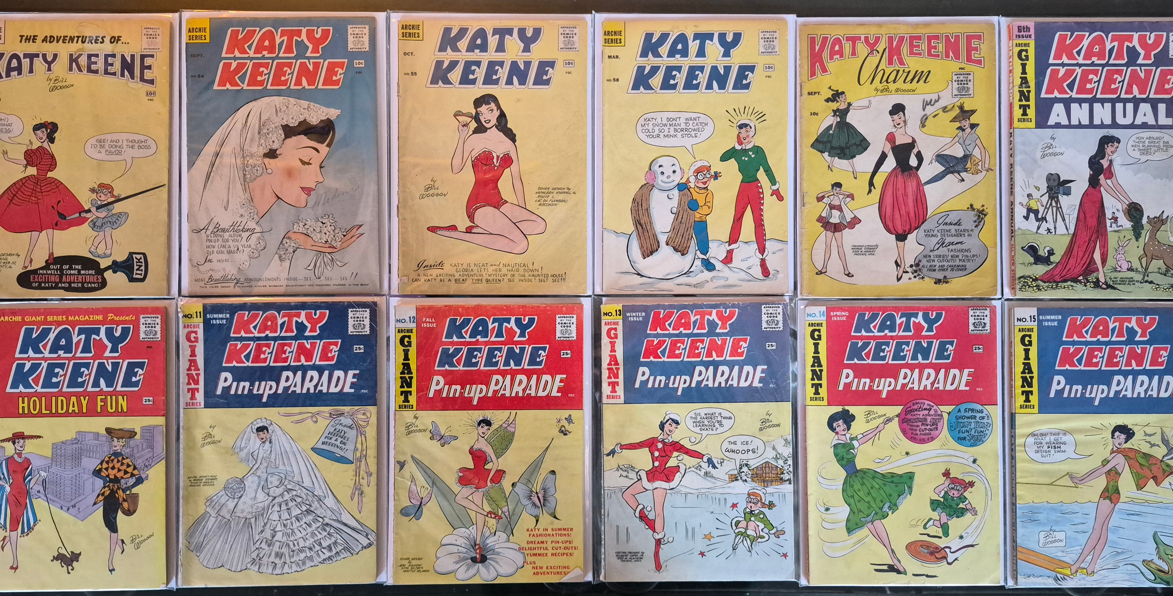 1958-1961 Katy Keene Comic Books (12 in total)