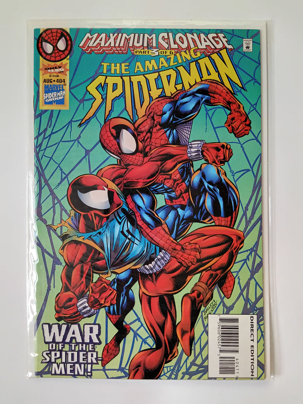 The Amazing Spider-man #401-405 Direct Edition Marvel Comic Books in Great Condition