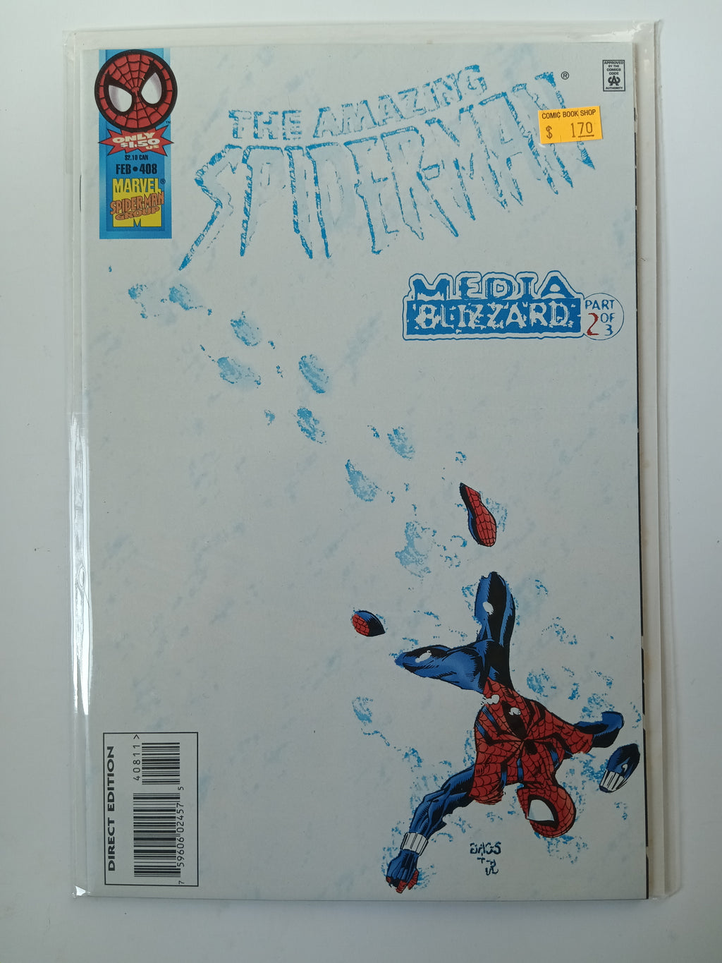 The Amazing Spider-man #406-410 Direct Edition Marvel Comic Books in Great Condition