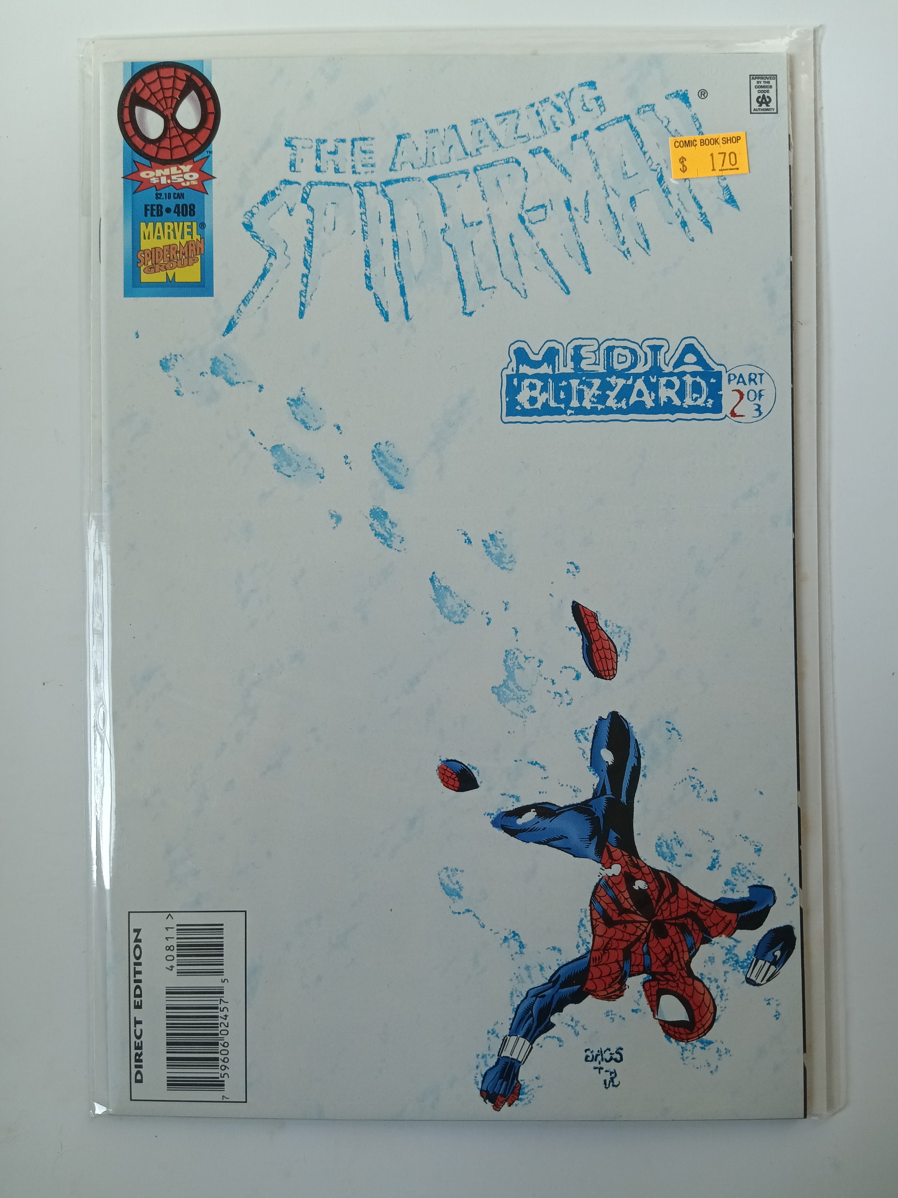 The Amazing Spider-man #406-410 Direct Edition Marvel Comic Books in Great Condition