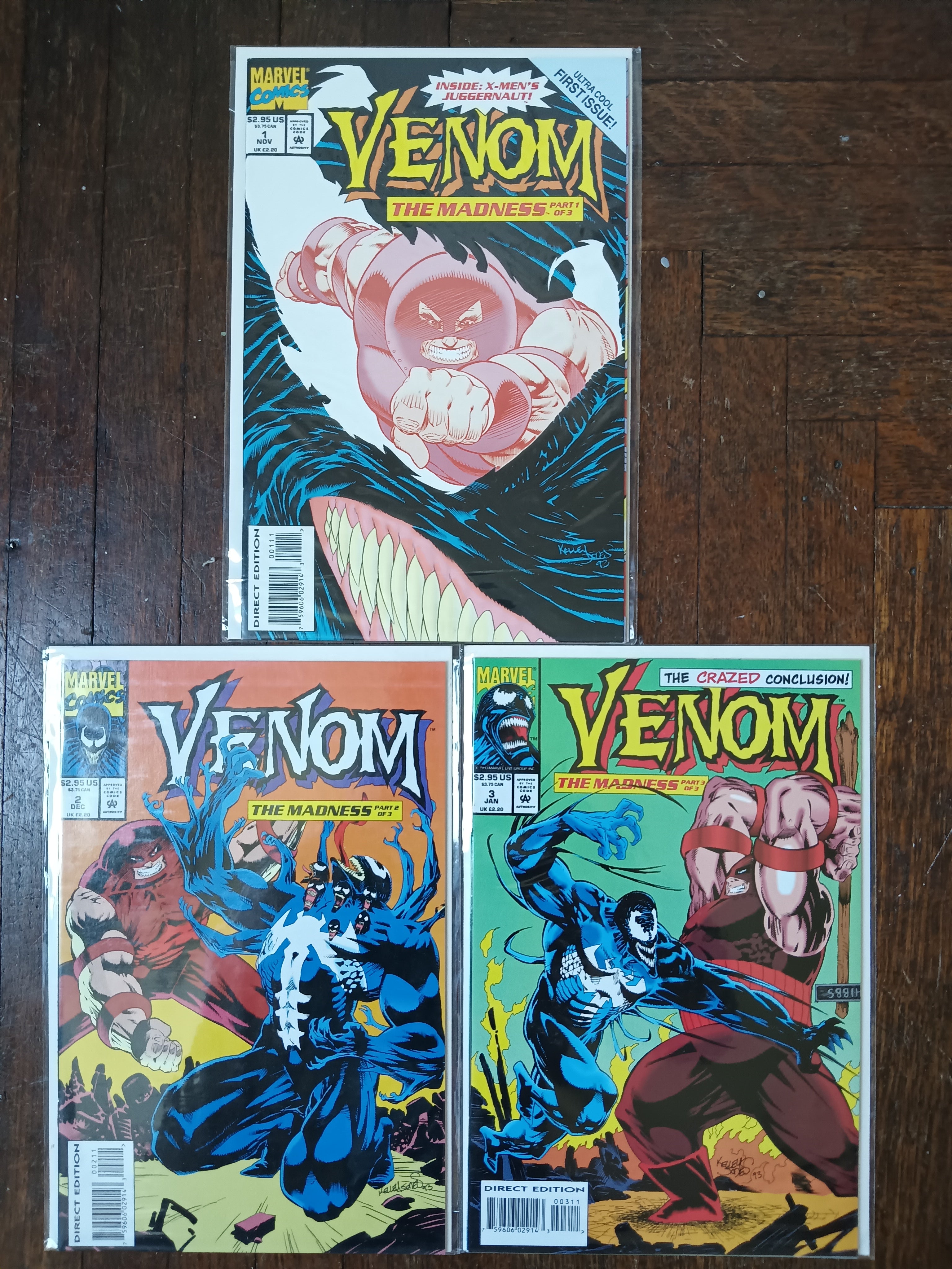Venom: The Madness #1-3 Direct Edition Marvel Comic Books