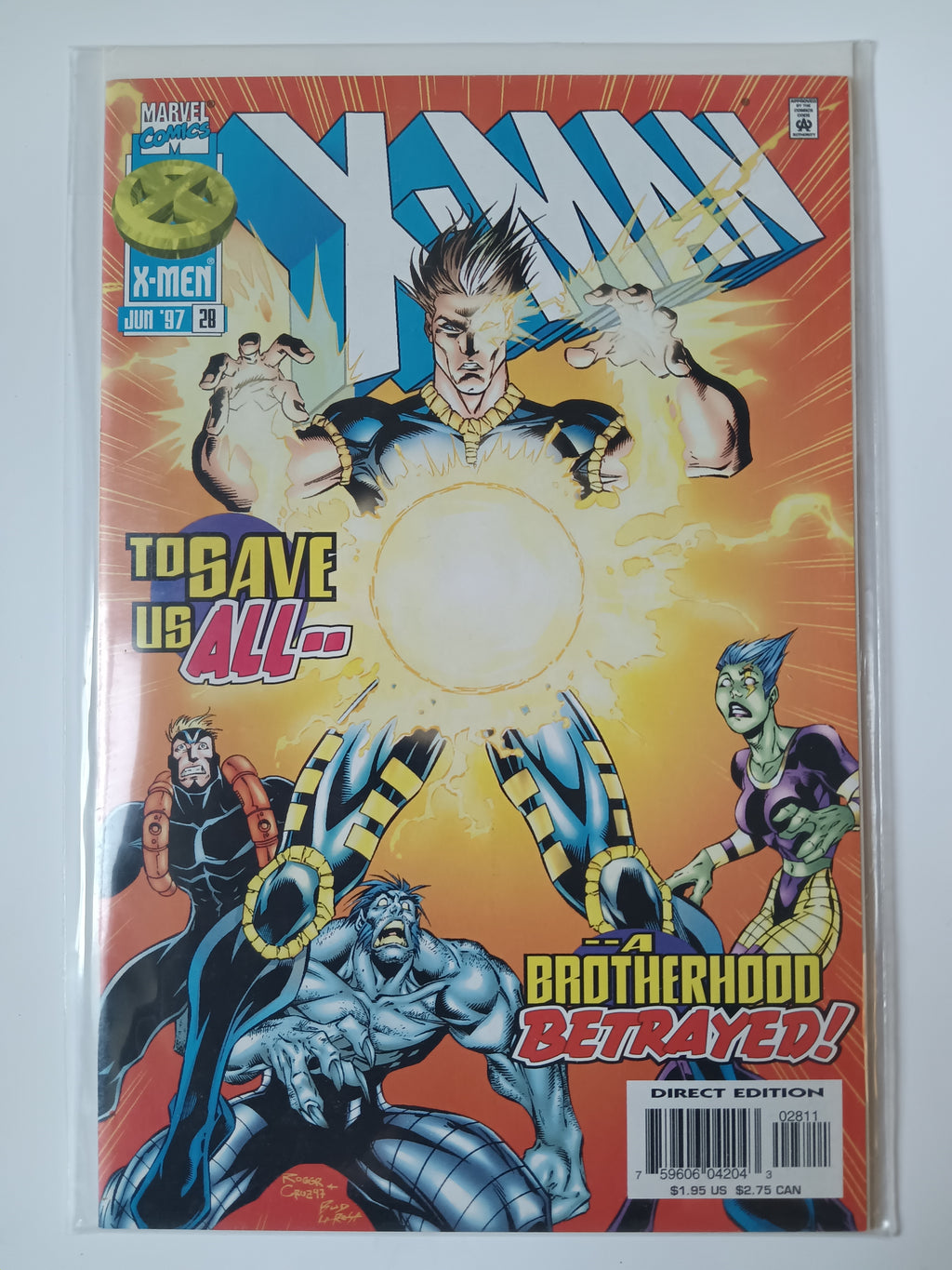 X Man -1,1-10,25-28 Marvel Comic Books All in Great Condition Bagged and Boarded
