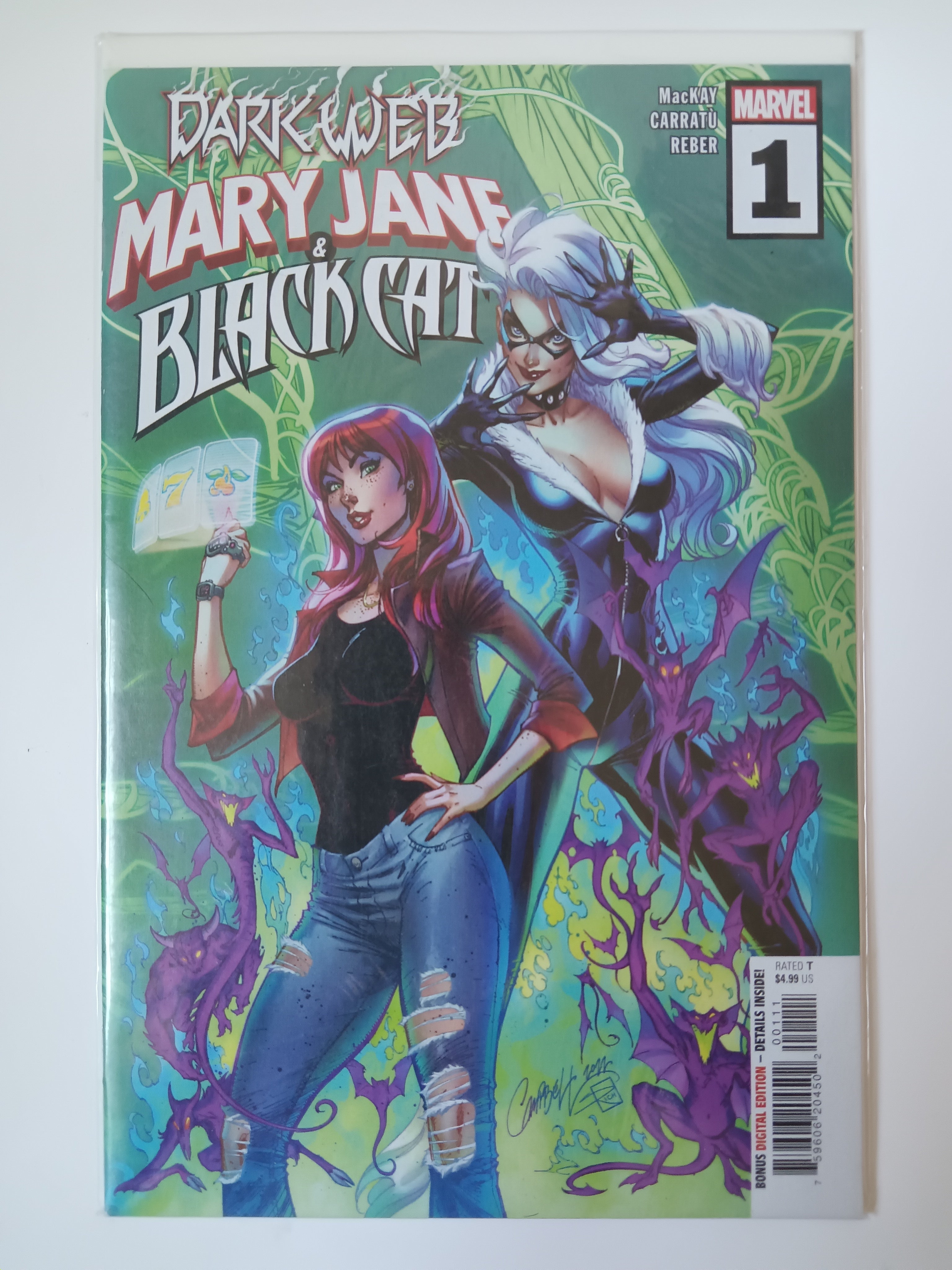 Dark Web Mary Jane and Black Cat #1 Marvel Comic Book
