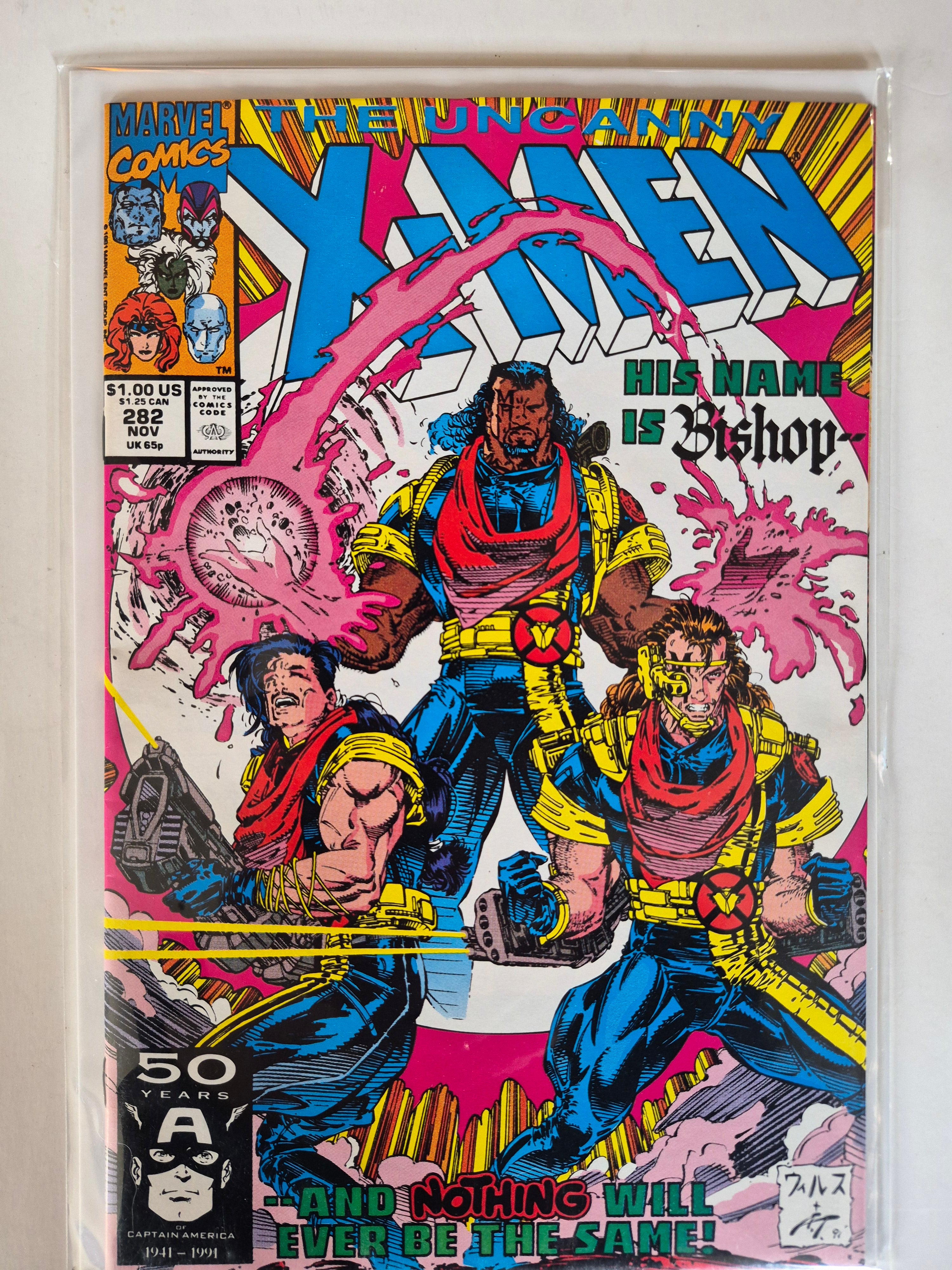 Uncanny X-men 282 and 283 1st Cameo of Bishop and 1st appearance of Bishop Key Issues Marvel Comic Books