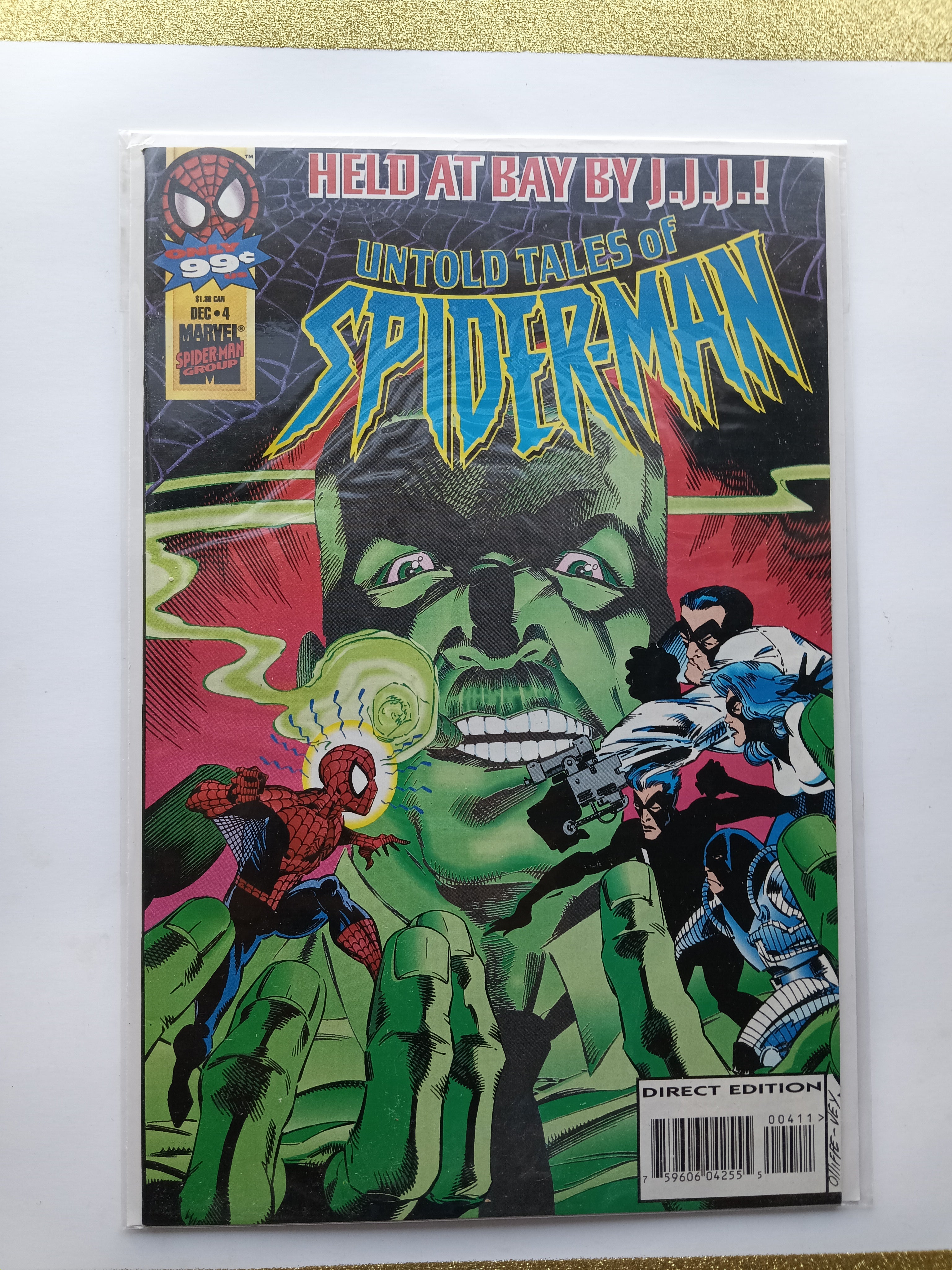 Untold Tales of Spider-Man #4 Direct Edition Marvel Comic Book- Held at Bay by J.J.J.!