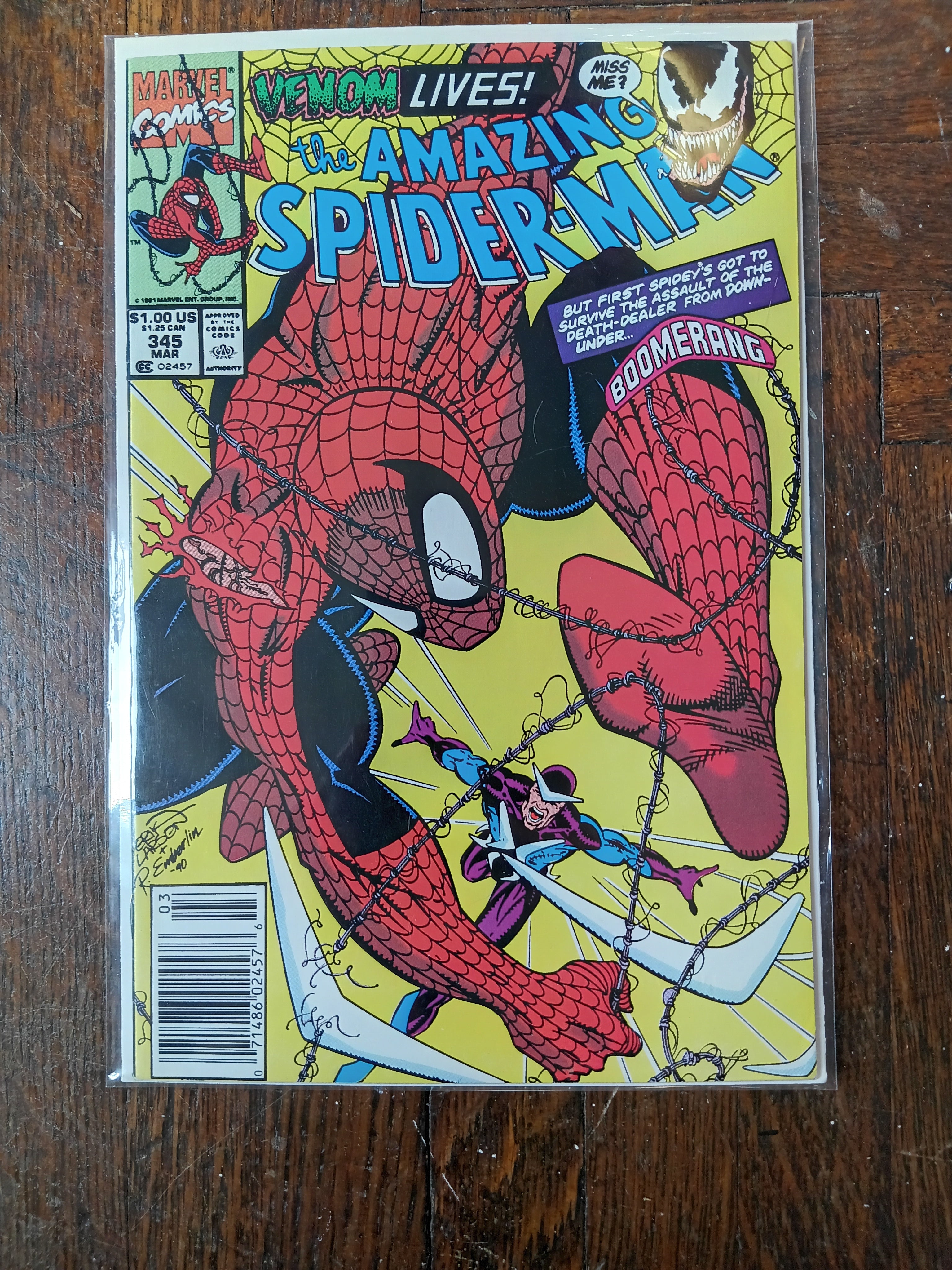 The Amazing Spider-man #344,345 Newsstand Variant